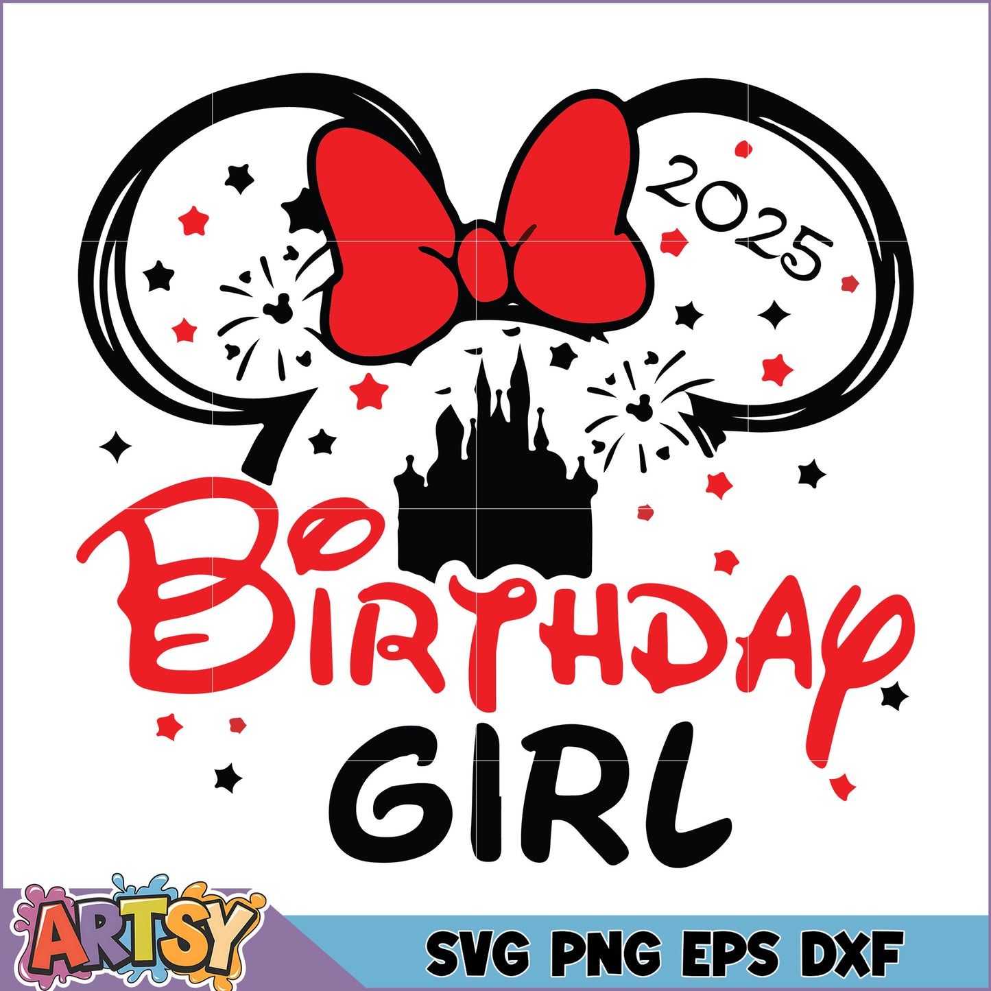 2025 Birthday Girl SVG Minnie Mouse Design