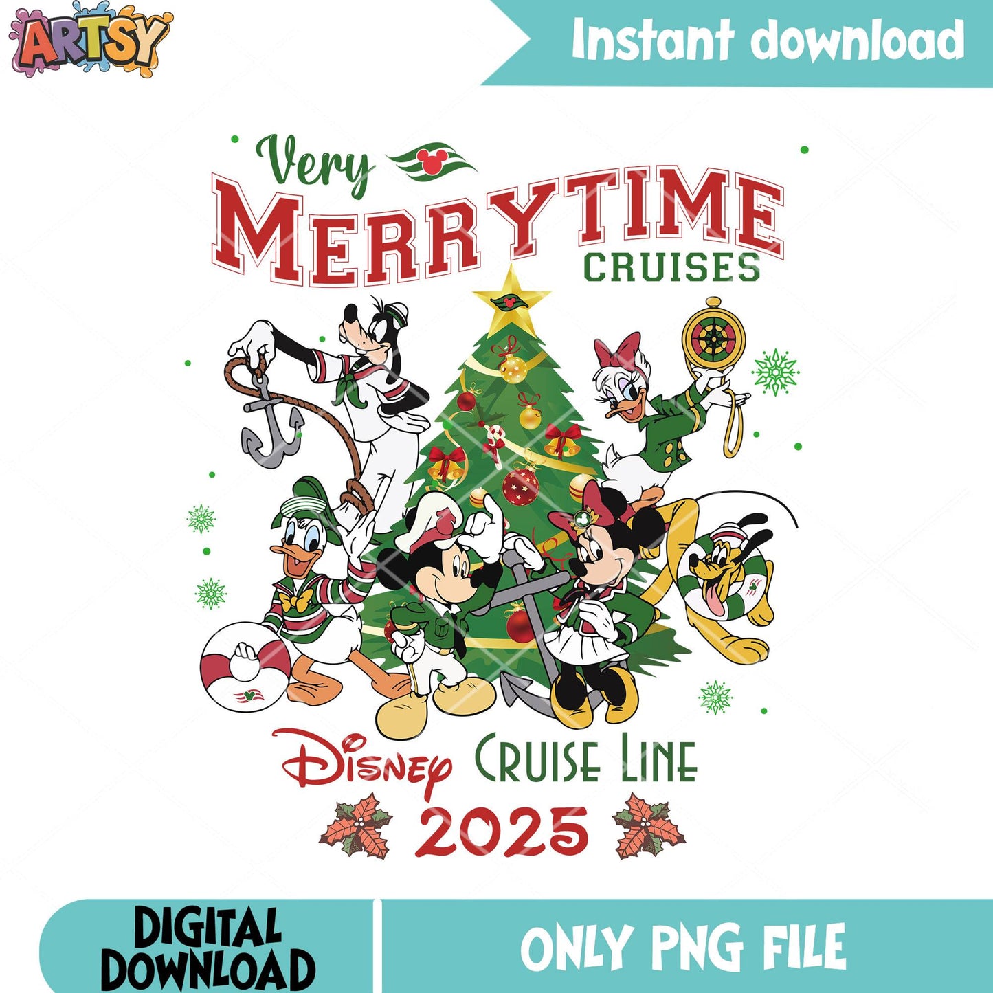 2025 cruise time disney png, disney cruise png, merry christmas png