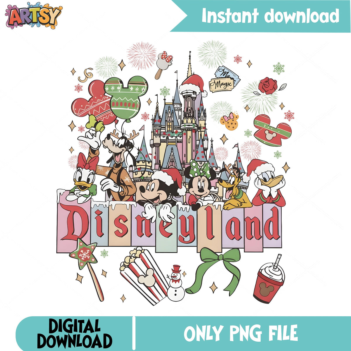 3 Disneyworld Christmas Disneyland