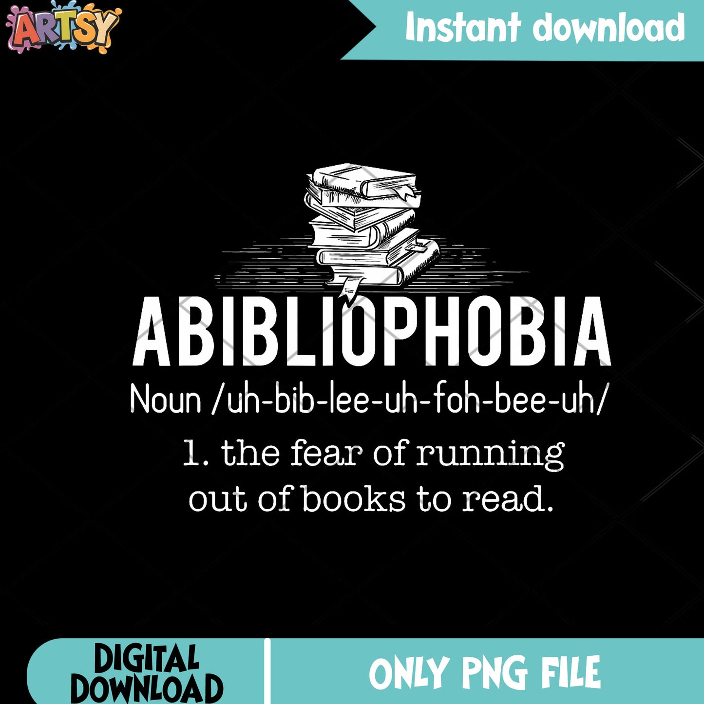 Abibliophobia word png, trending quotes png, funny quotes png