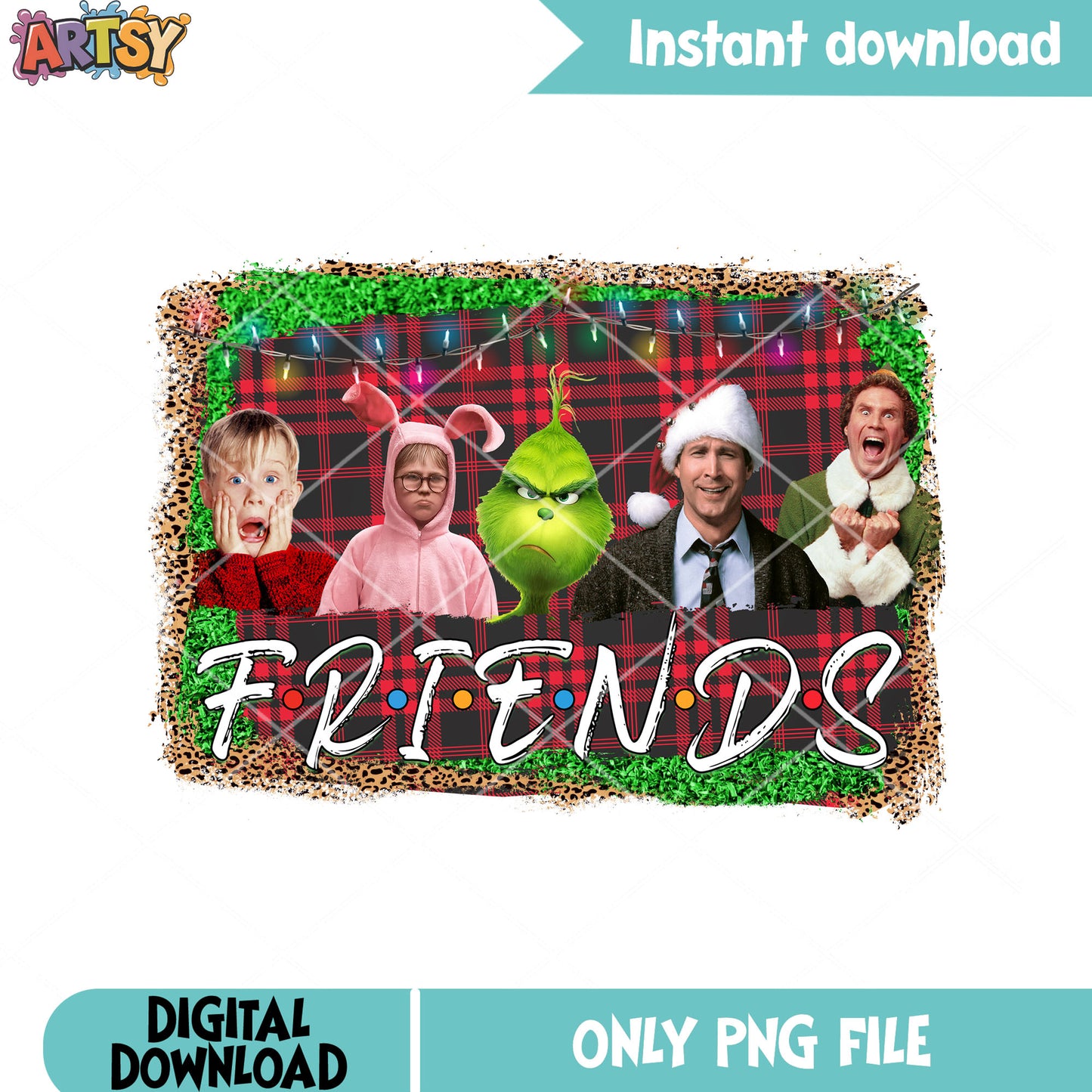 A list movie in christmas night png, the grinch png, clark grisswold png