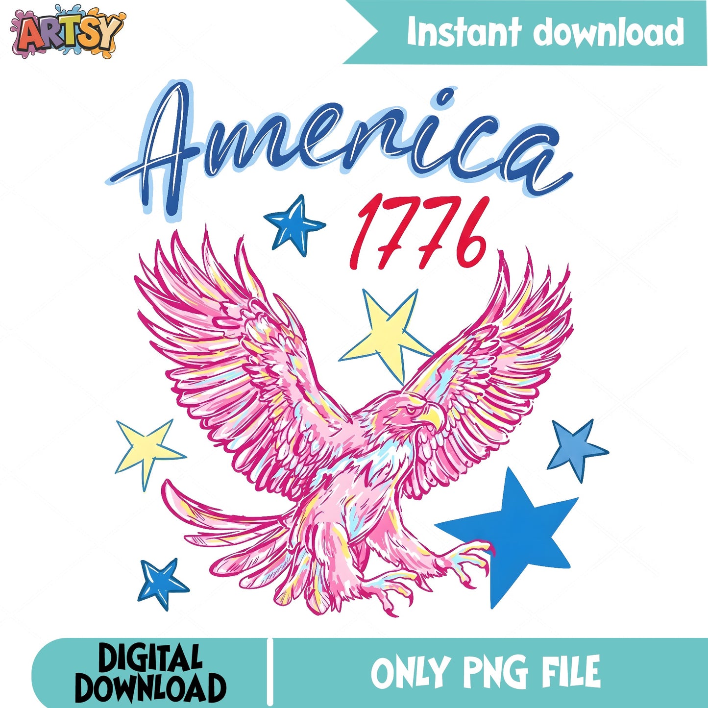 America 1776 Eagle PNG, 4th Of July PNG, Patriotic Eagle PNG