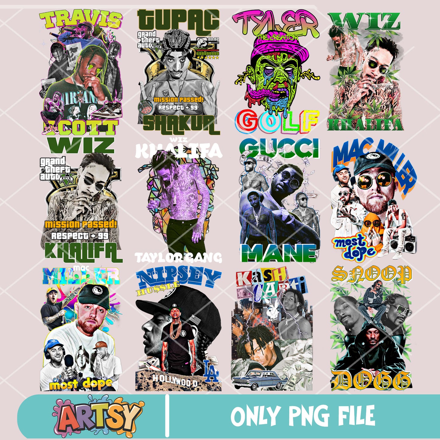 America rapper png bundle, travis scott png, rap vibes png