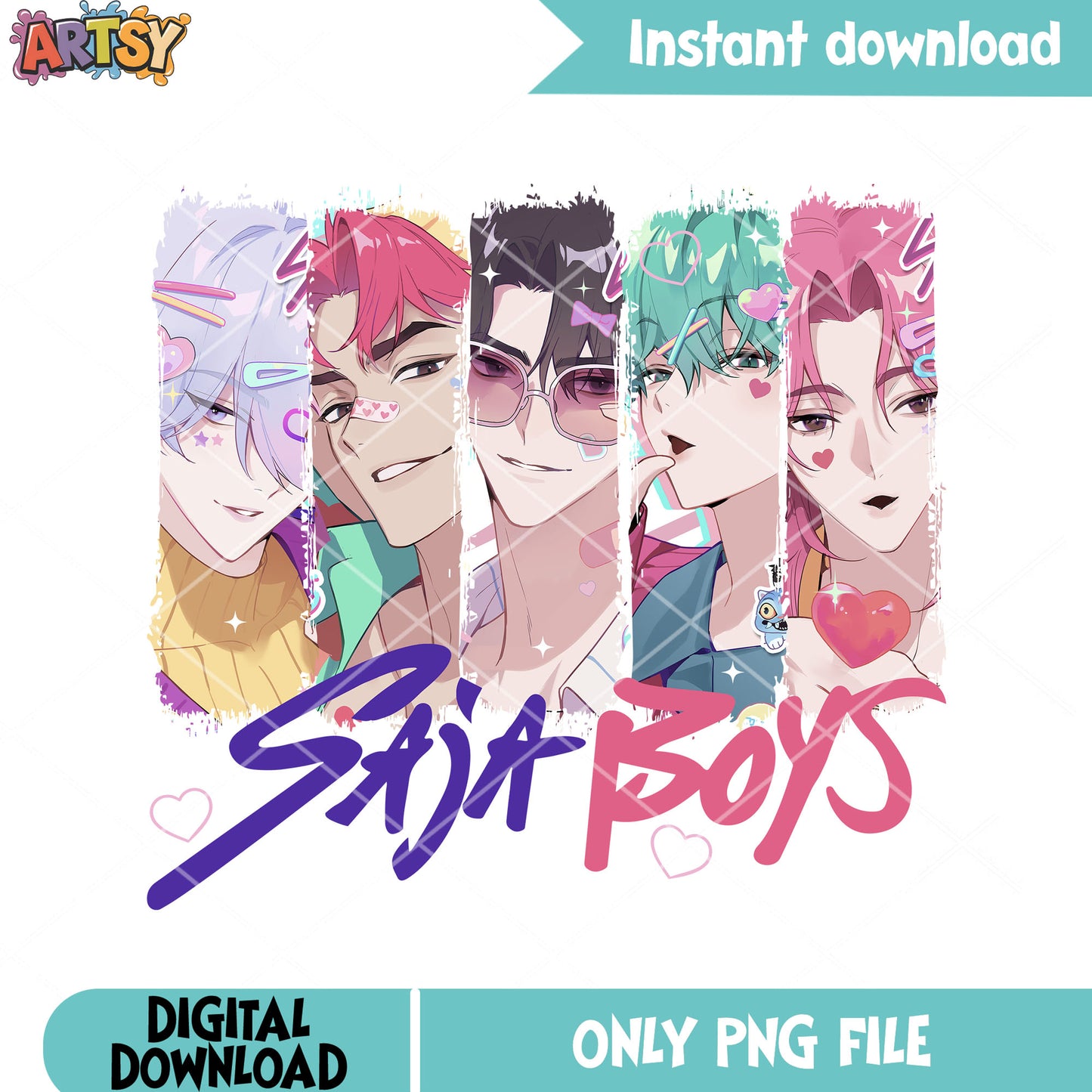 Anime boys saja kpop png, kpop saja png, kpop demon hunters png