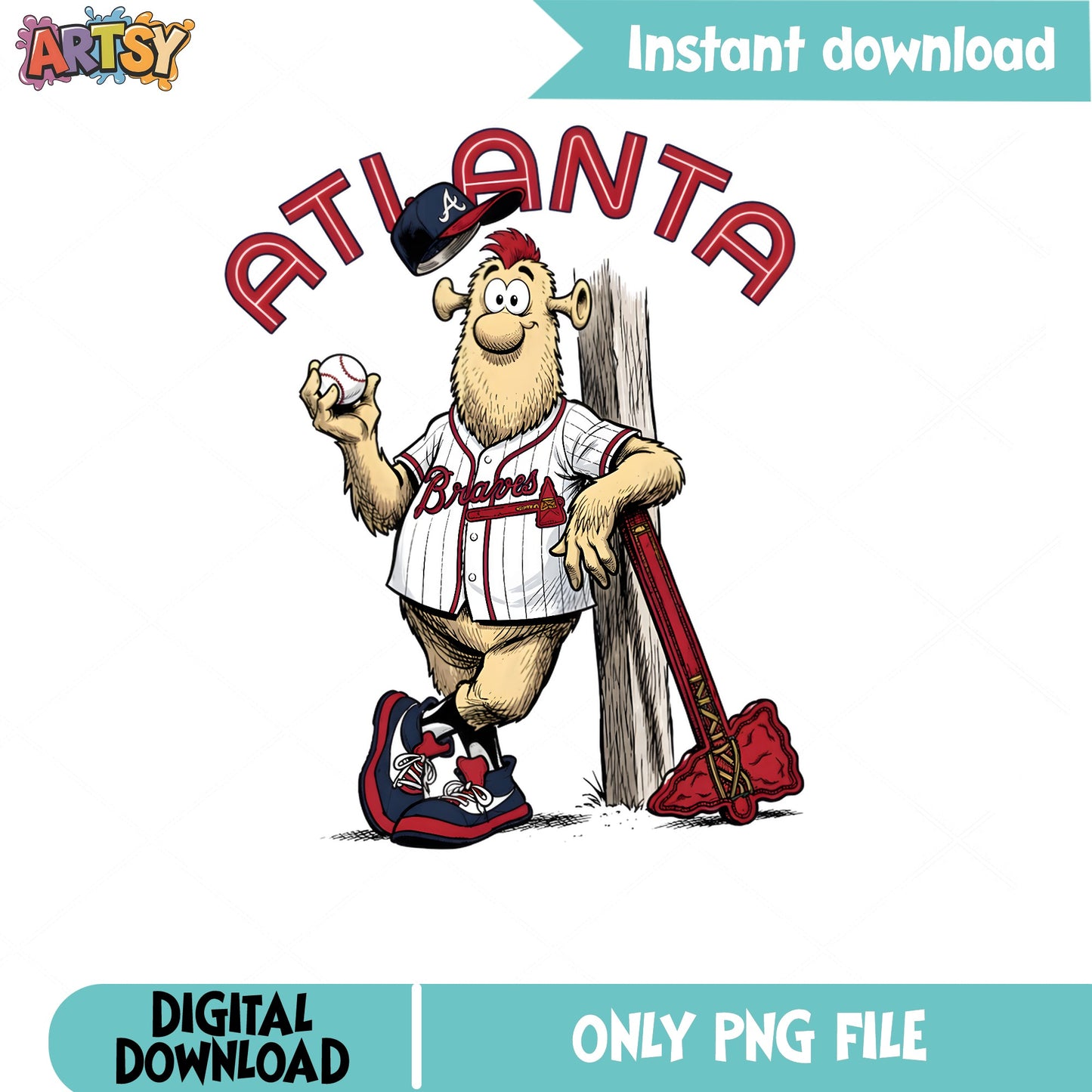 Atlanta Braves Mascot PNG, Baseball Team PNG, MLB Braves PNG