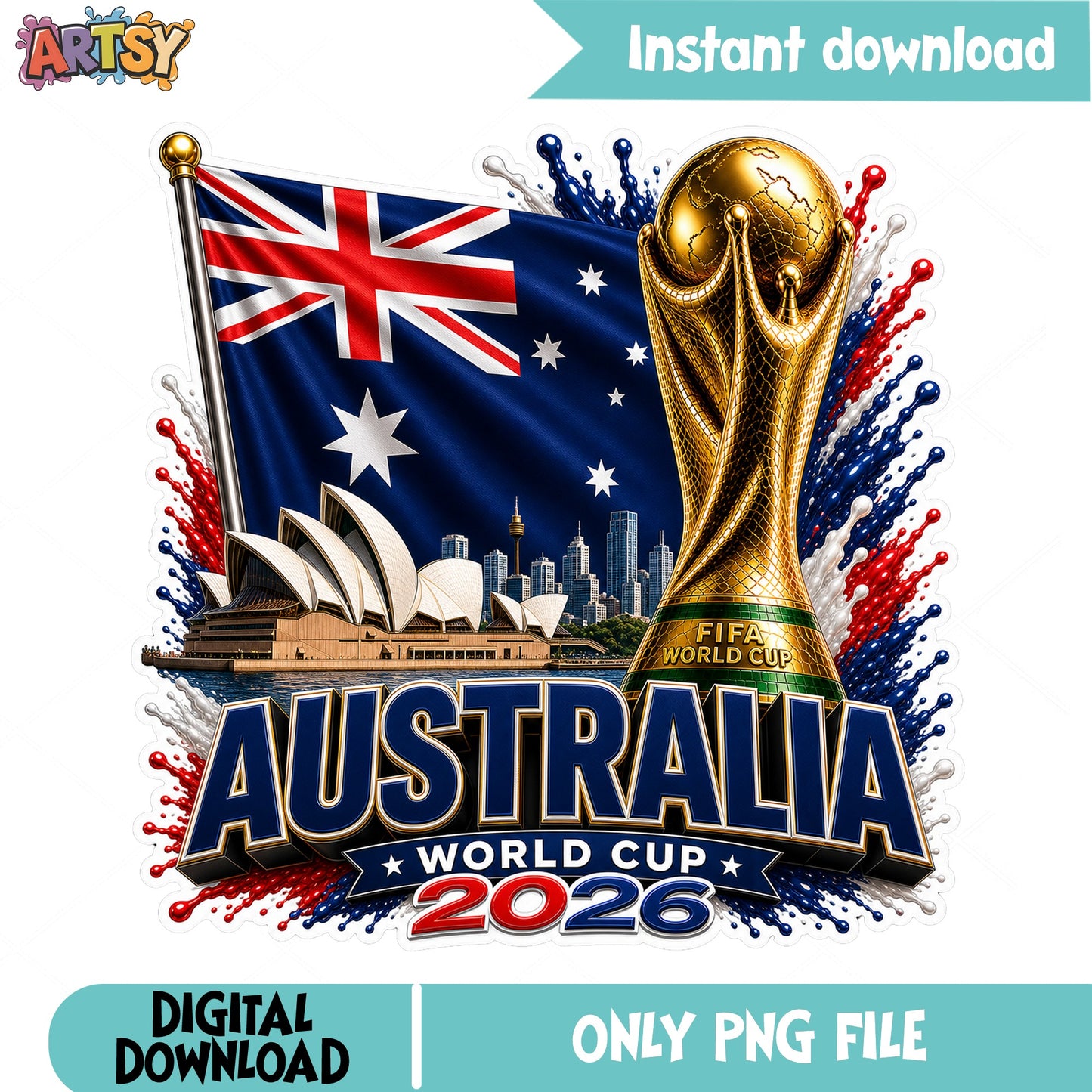 Australia World Cup 2026 PNG, Soccer Trophy PNG, Football PNG