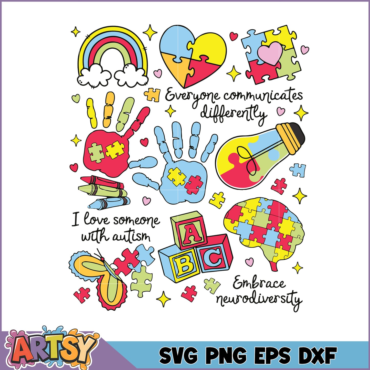 Autism Awareness SVG Design Download