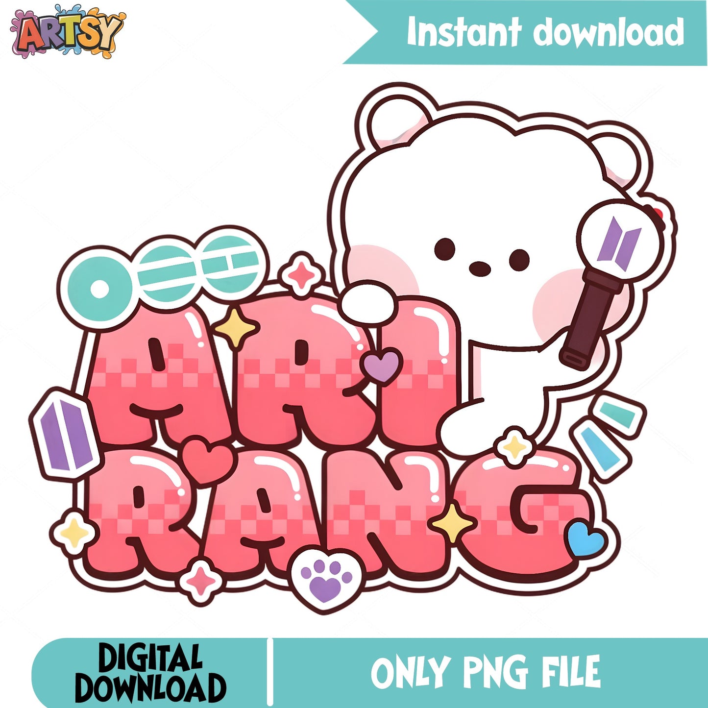 BTS RJ Arirang Cute Kpop PNG, BT21 Fan Art PNG, Kpop PNG
