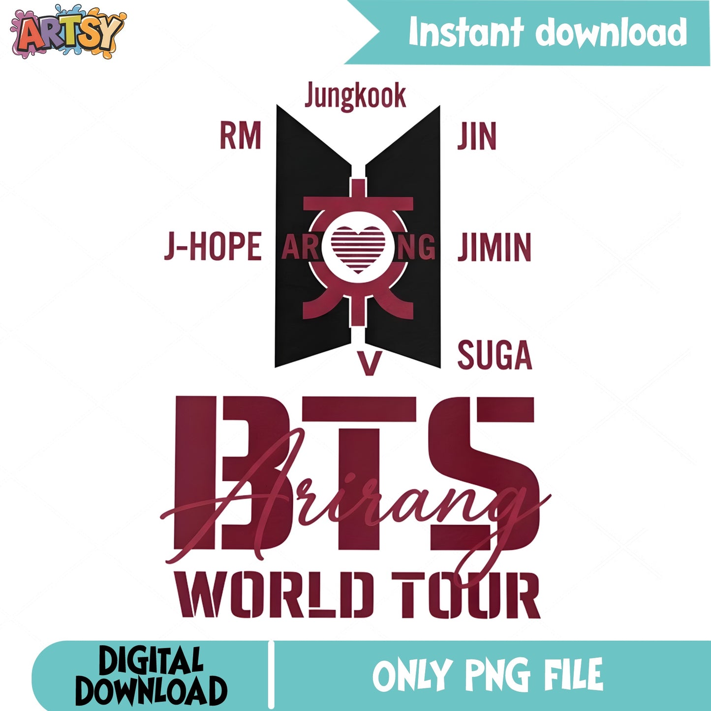 BTS World Tour Arirang PNG, Kpop Members PNG, BTS Army PNG