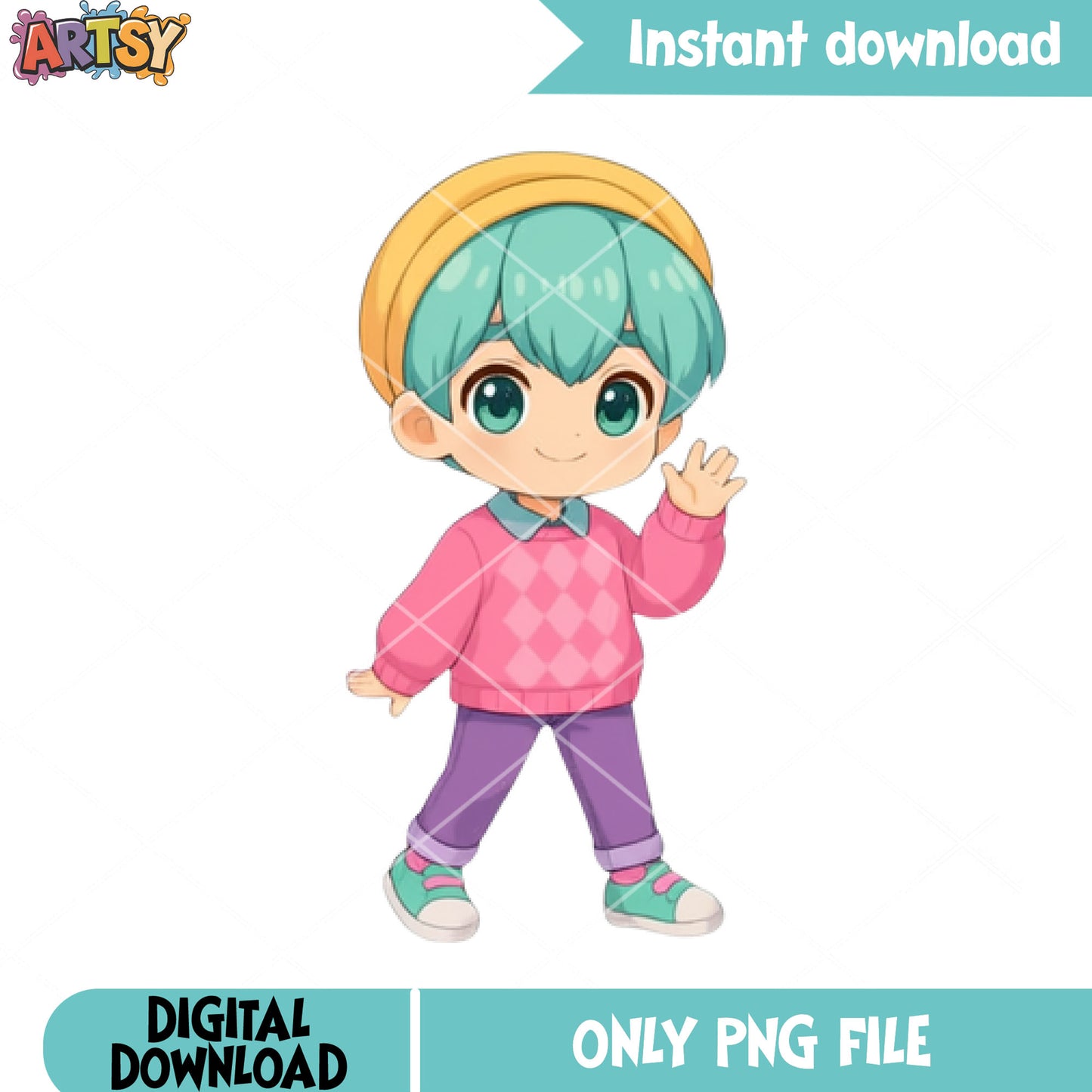 Baby chibi cutie idols png, saja baby png, kpop demon hunters png