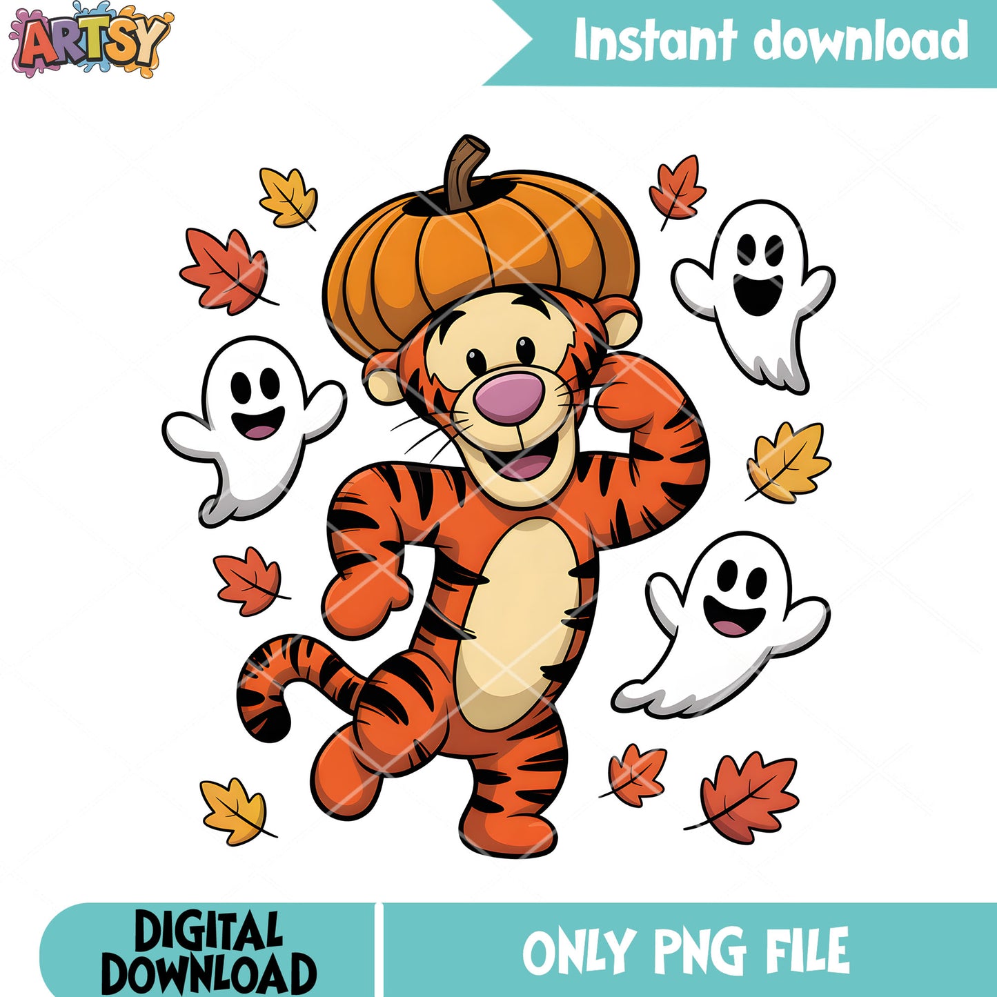 Baby tigger halloween vibes png, disney tigger png, halloween tigger png