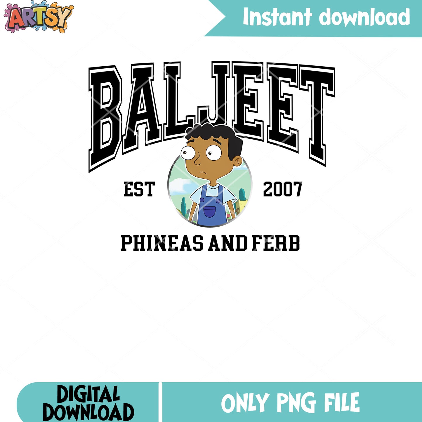 Baljeet est 2007 png, phineas and ferb characters baljeet png