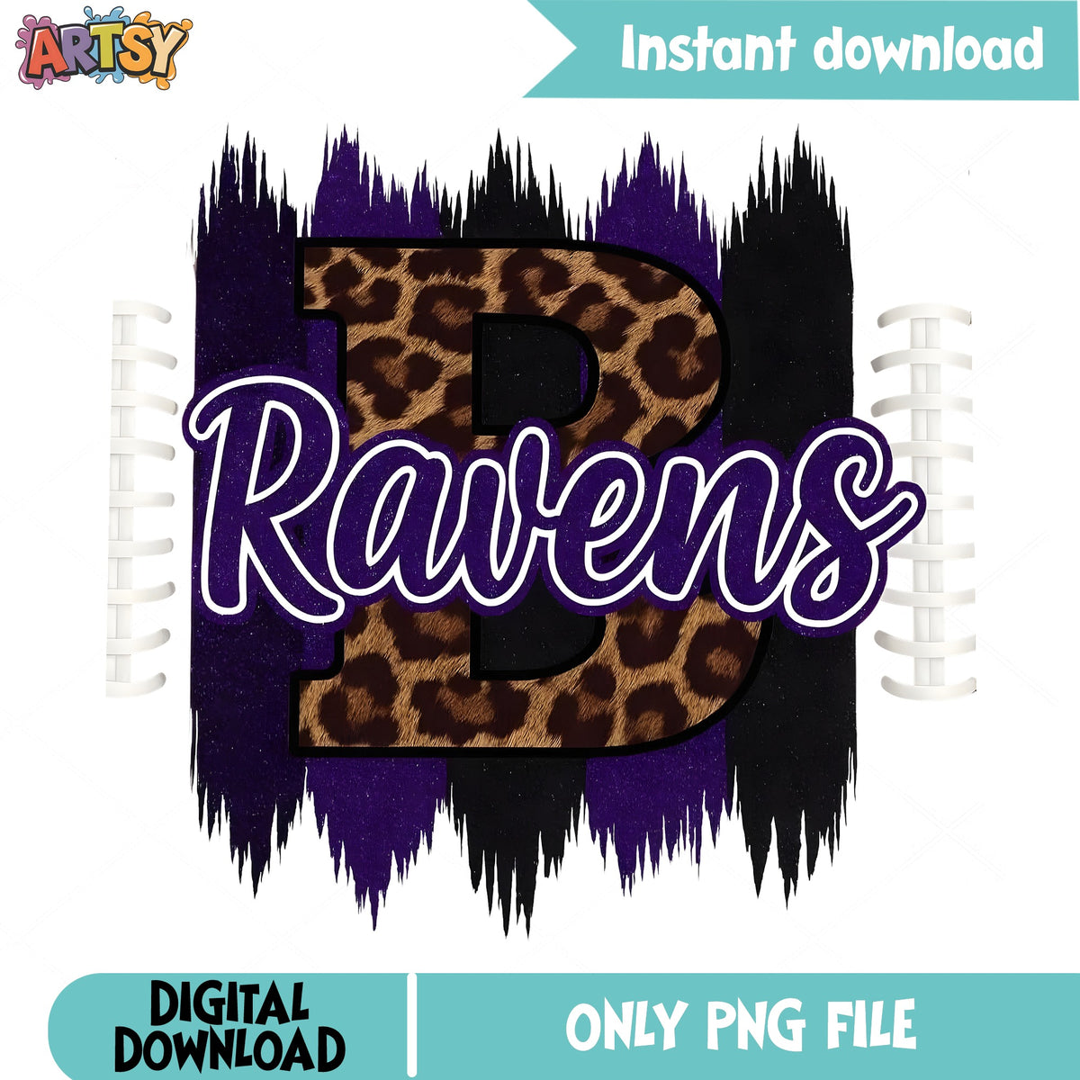 Baltimore Ravens Leopard PNG, Ravens Football PNG, NFL PNG