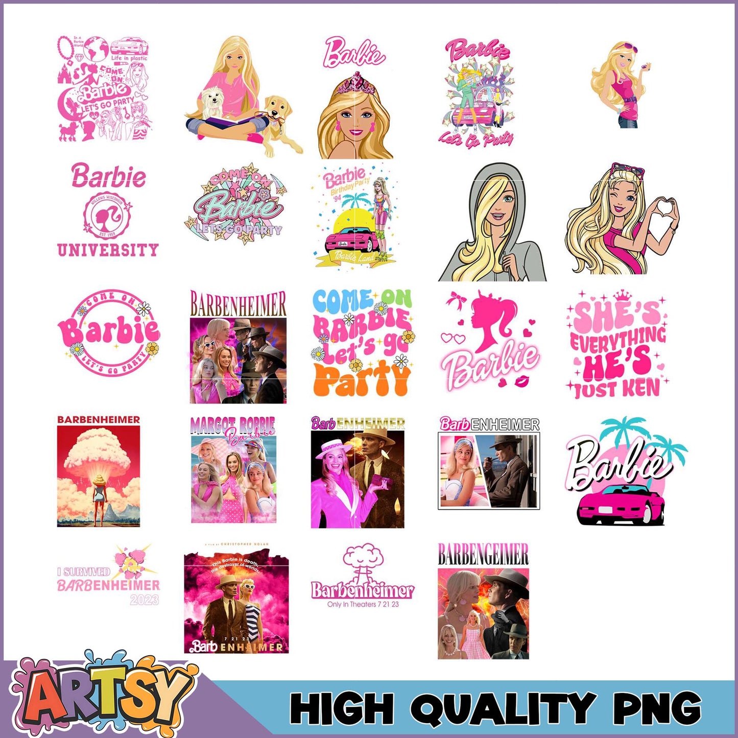 Barbie PNG Bundle High-Quality Images for Projects