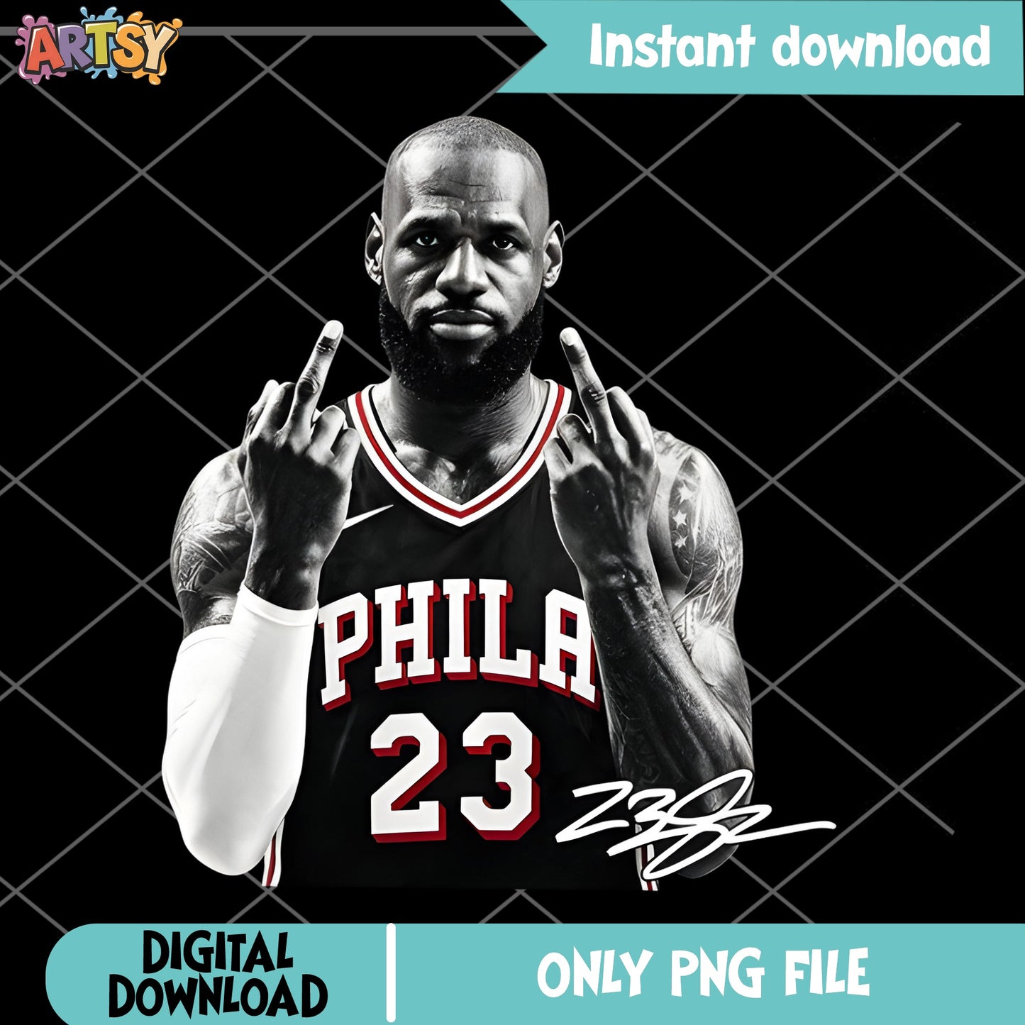Basketball Player Number 23 Philadelphia PNG, NBA Fan PNG, Sport PNG