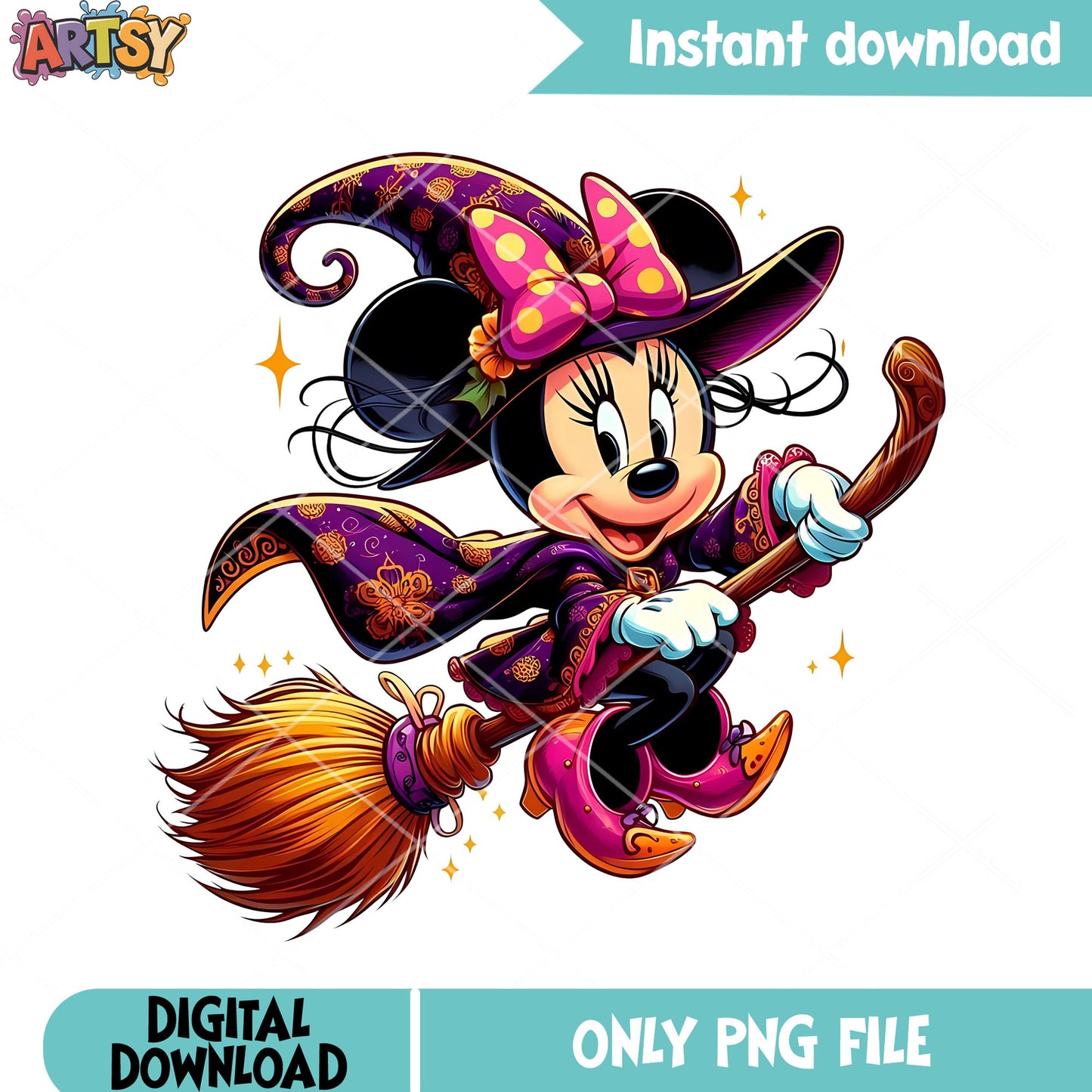 Beautiful witch Winnie png, purple cloak png, disney character png
