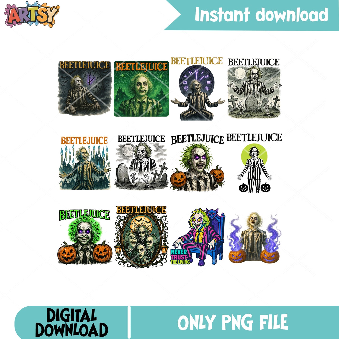 Beetlejuice the showtimes png bundle, beetlejuice halloween png