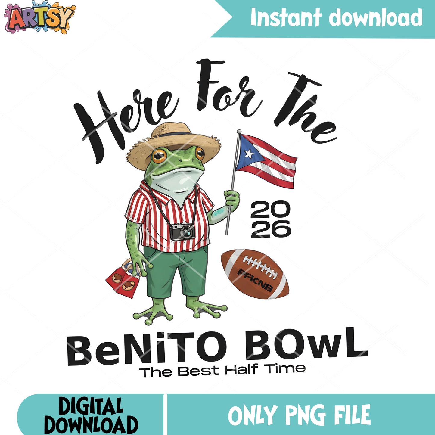 Benito bowl 2026 png, 2026 super bowl png, bad bunny bowl png