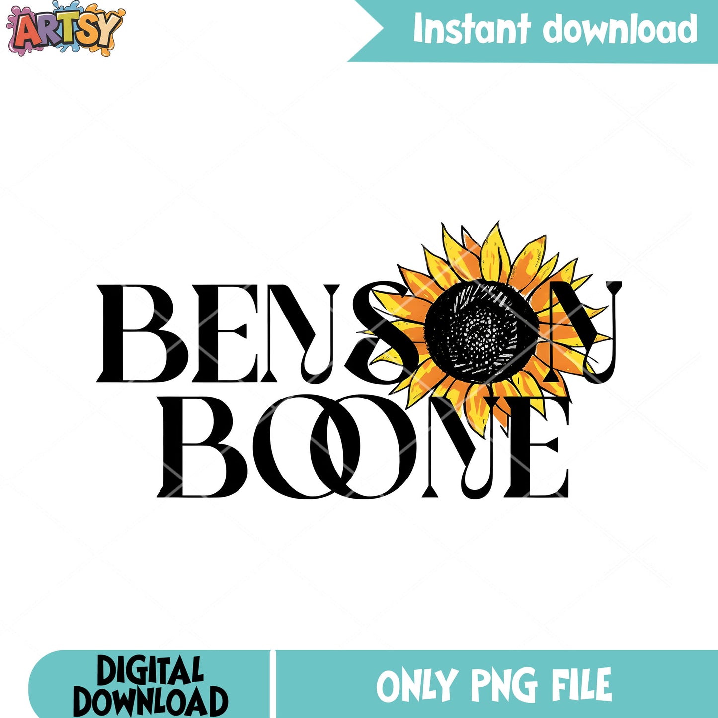 Benson boone sunflower png, boone fan png, Boone tour png
