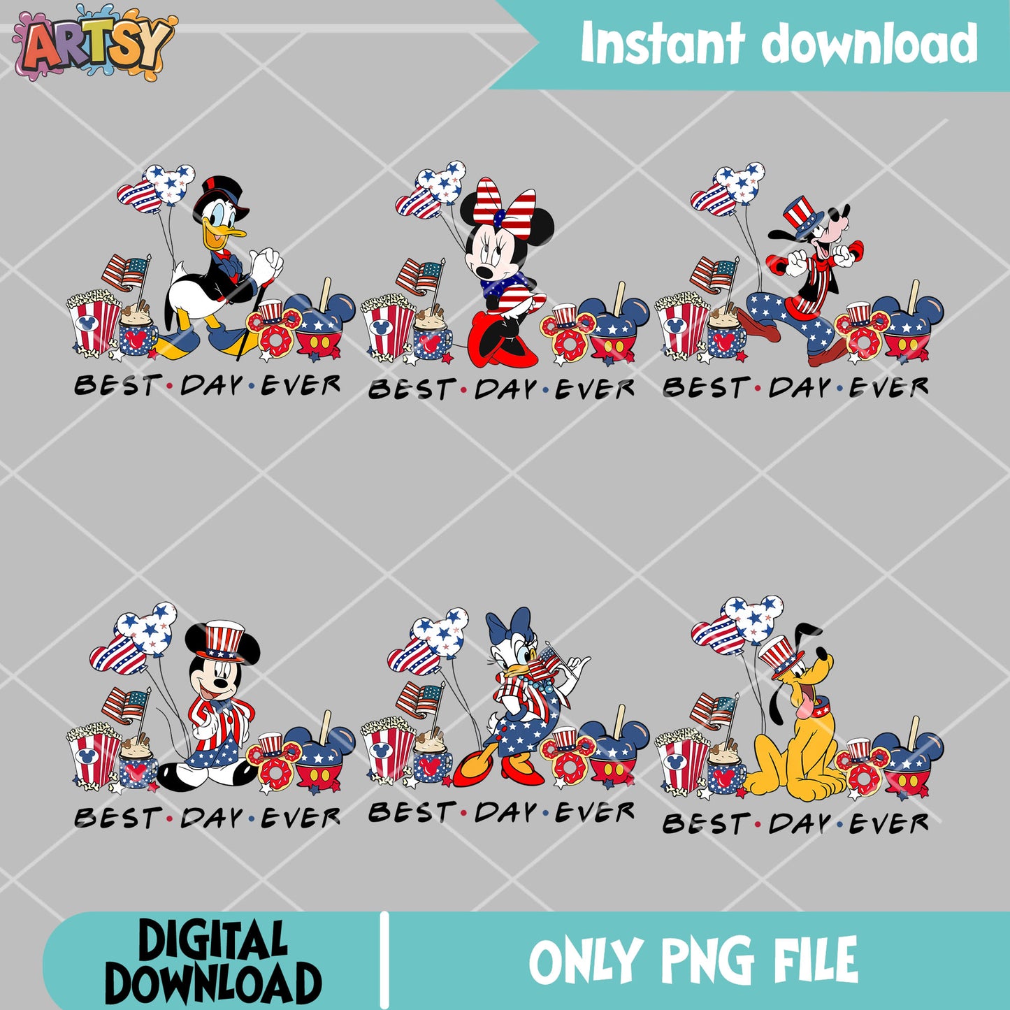 Best day ever america png bundle, disney america png, 4th of july png