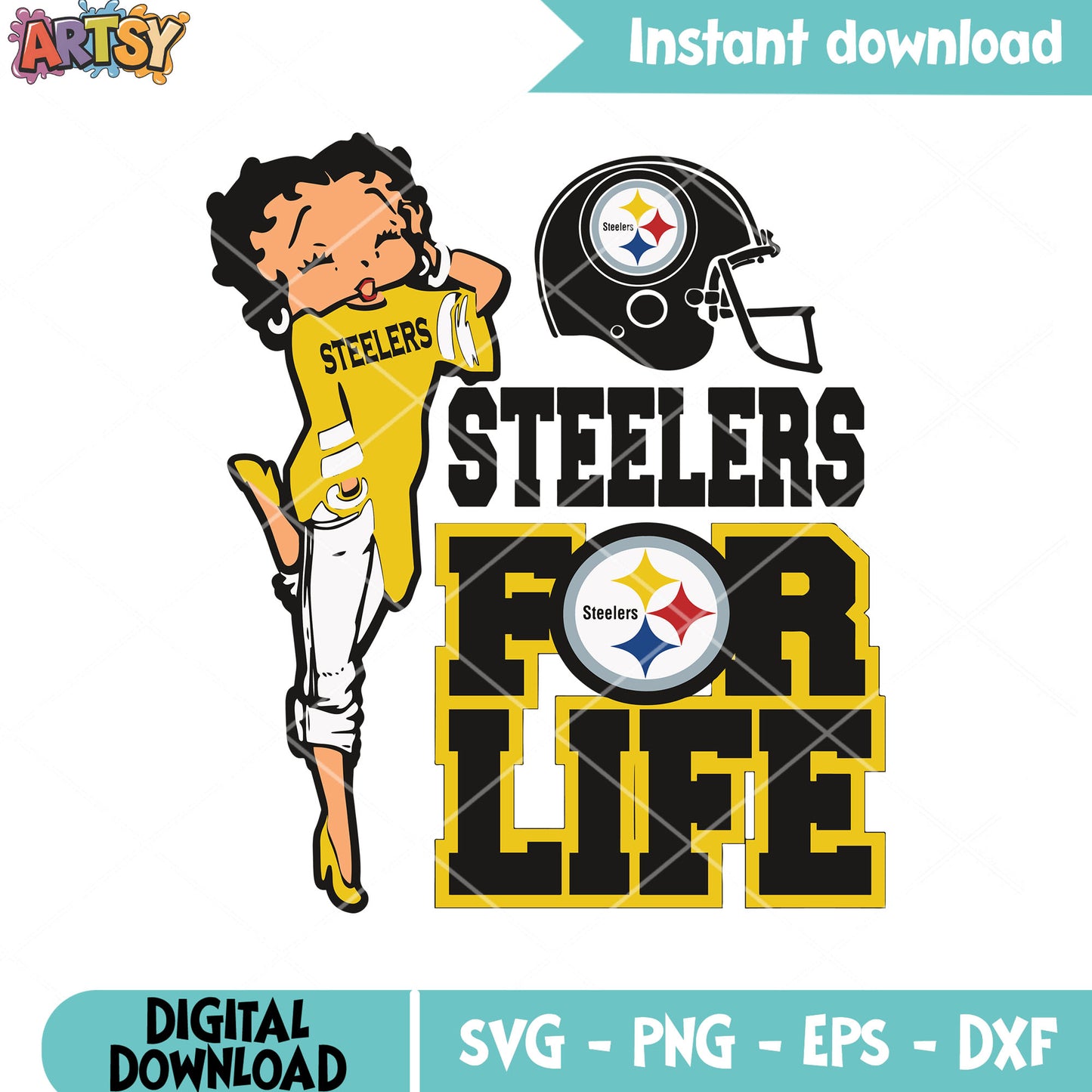 Betty boop nfl svg, NFL helmets svg, pittsburgh steelers helmet svg