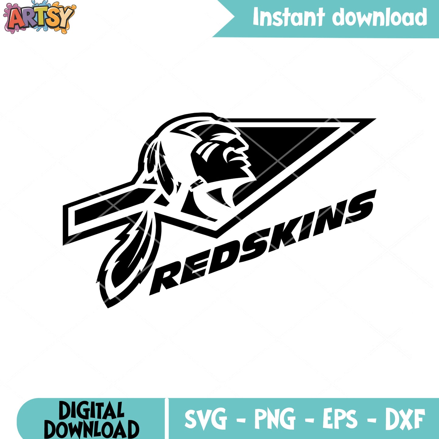 Black redskin nfl poster svg, washington redskin svg, usa football svg