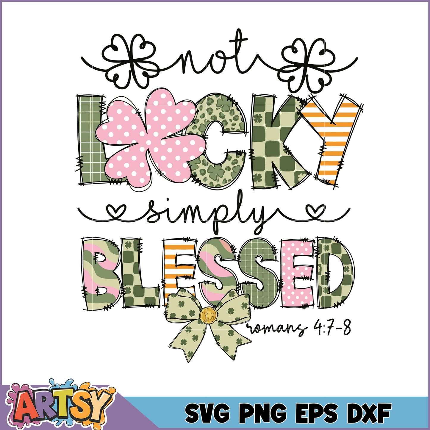 Blessed Not Lucky SVG Cut File