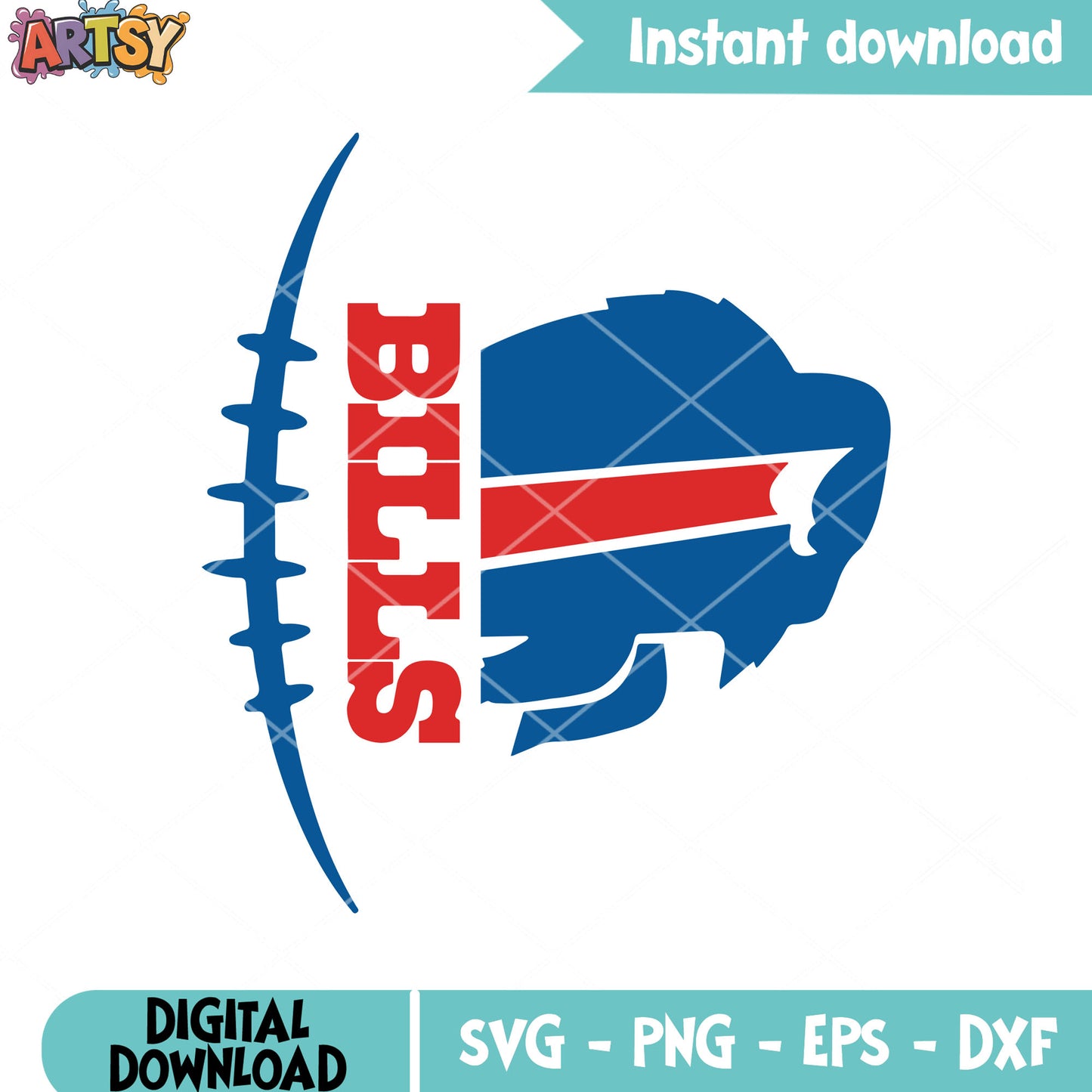 Blue bills american football svg, buffalo bills svg, nfl teams svg