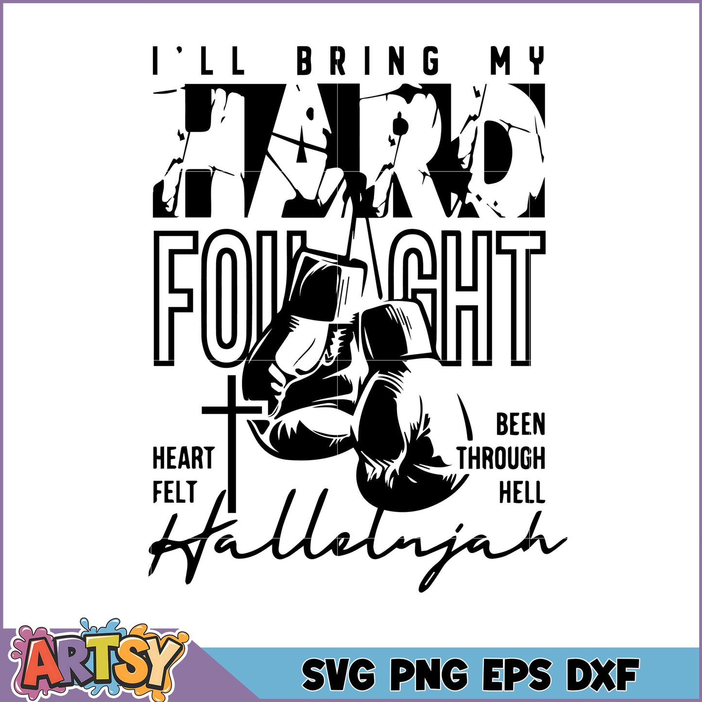 Boxing Gloves Faith SVG Cut File