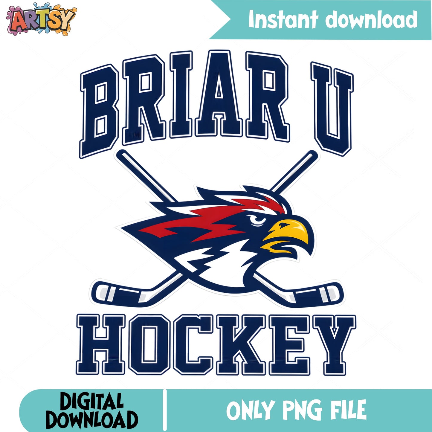 Briar U Hockey PNG, College Hockey Shirt, Hockey Fan PNG