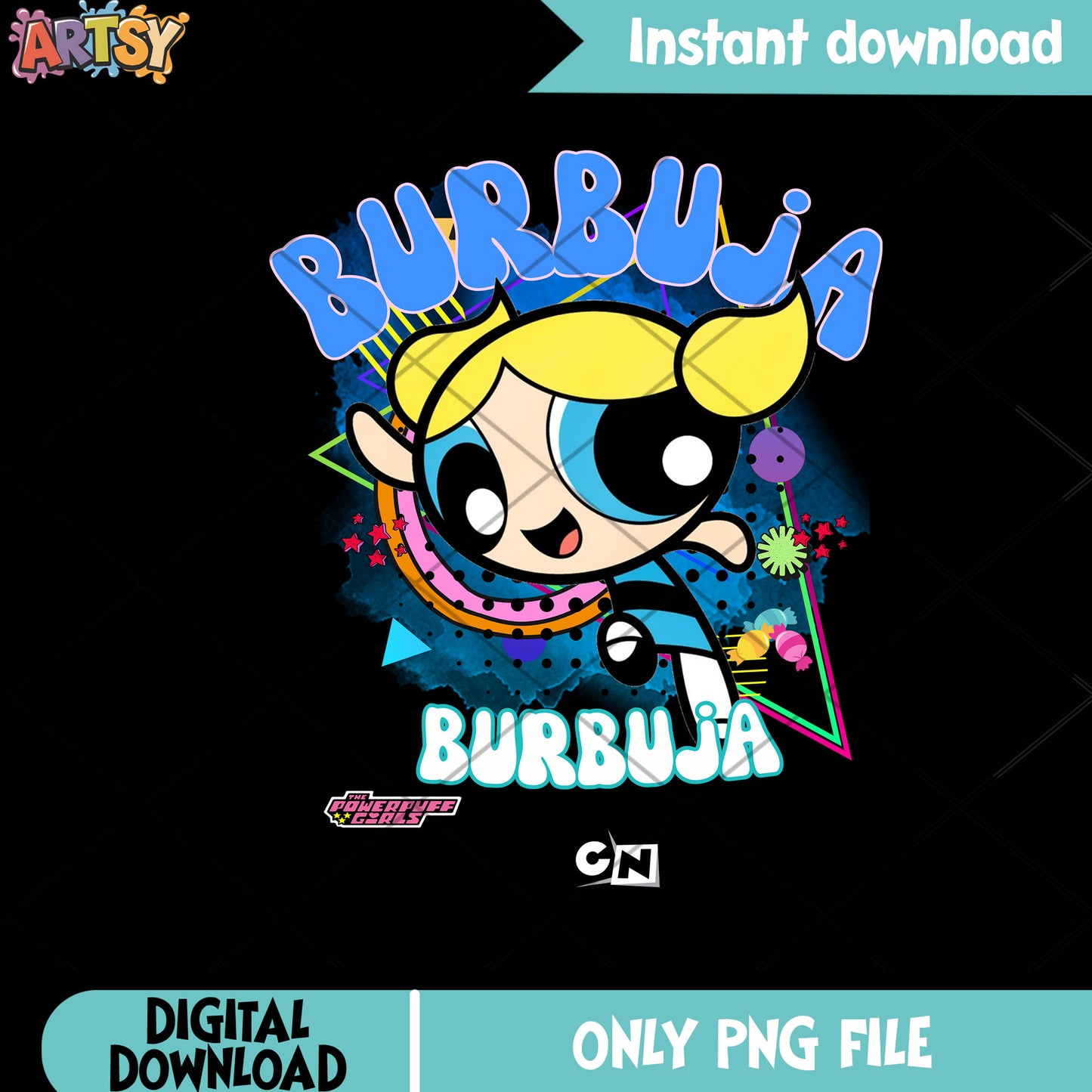 Bubbles png, The Powerpuff Girls png, Cartoon Network png