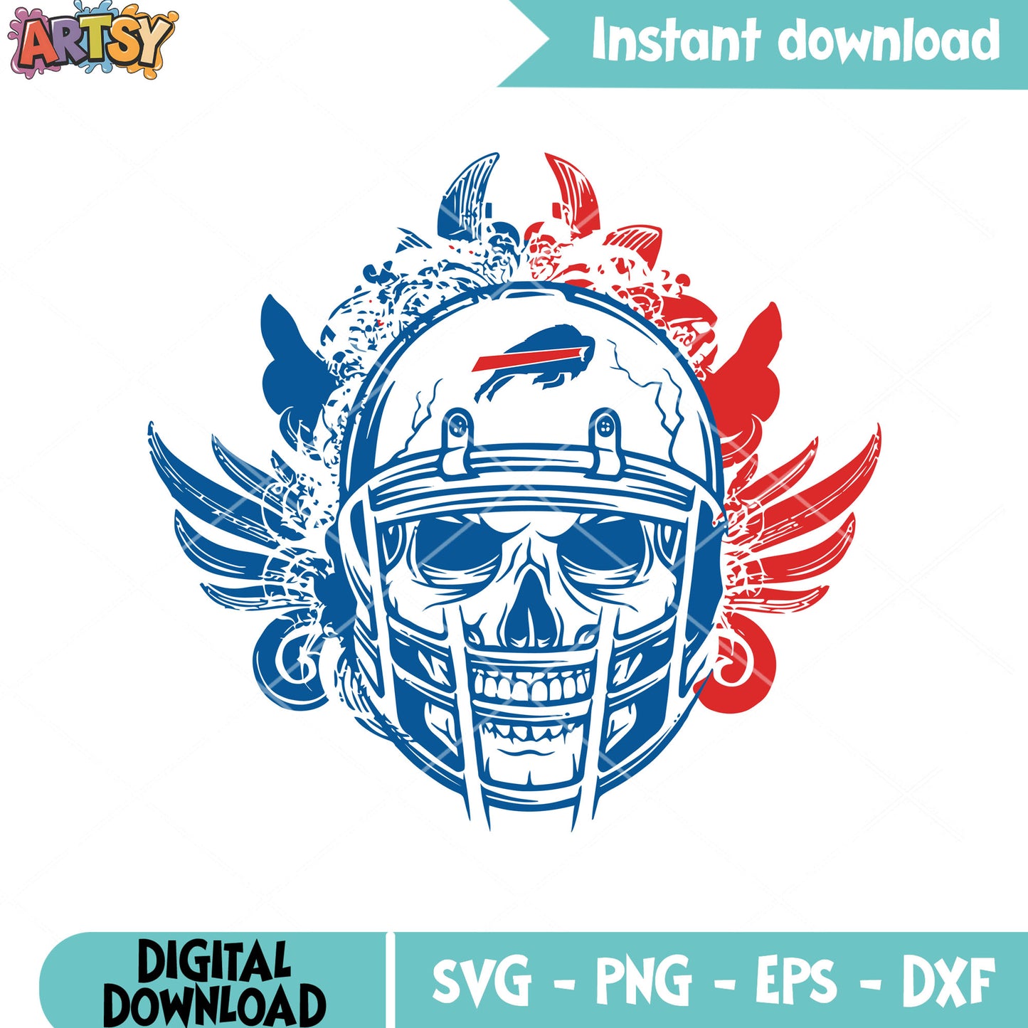 Buffalo wild wing svg, buffalo bills svg, skull skeleton svg