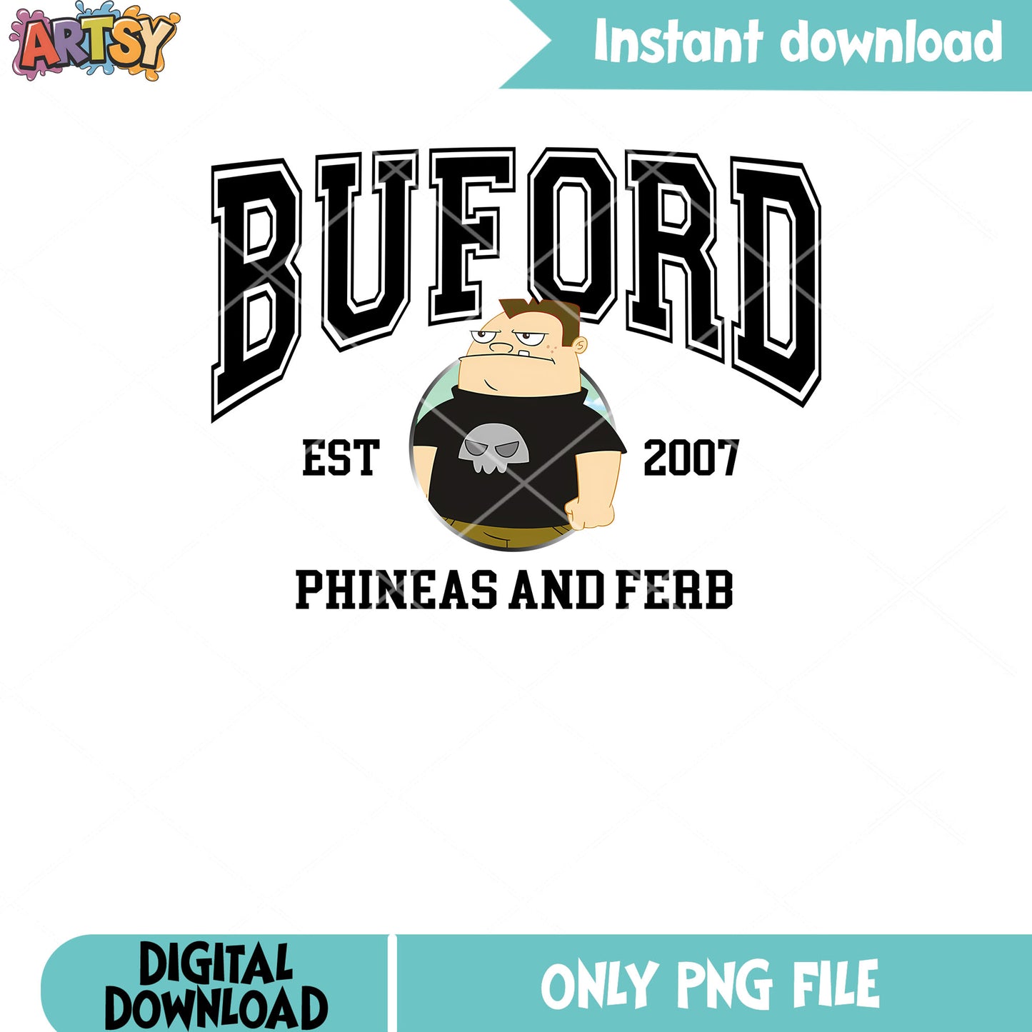 Buford est 2007 png. phineas and ferb film png, Buford cartoon png