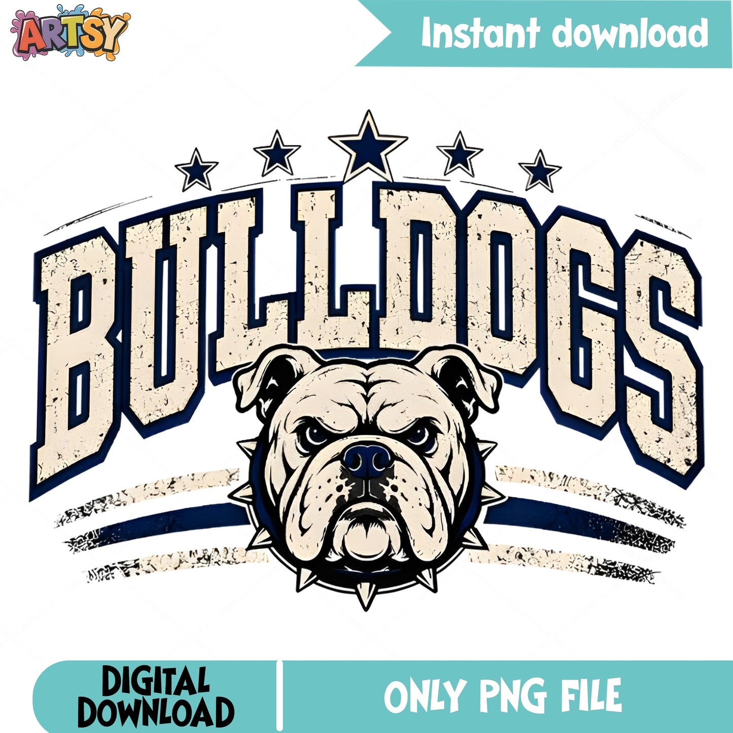 Bulldogs Mascot PNG, School Spirit PNG, Grunge Sports PNG