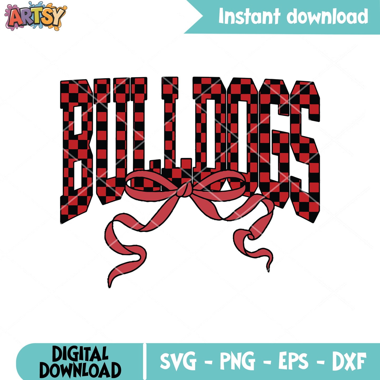 Bulldogs red bow svg, bulldogs baseball svg, game day svg