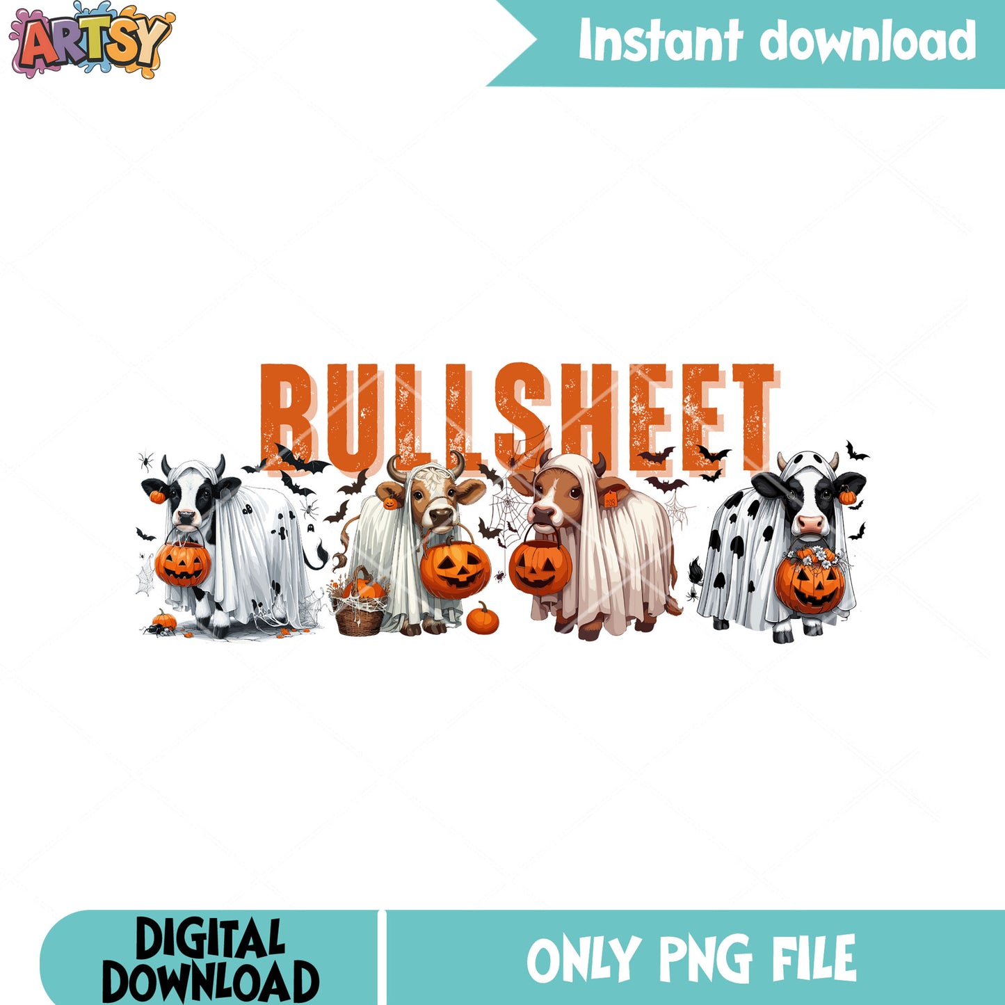 Bull sheet png, jack o lantern png, halloween night png