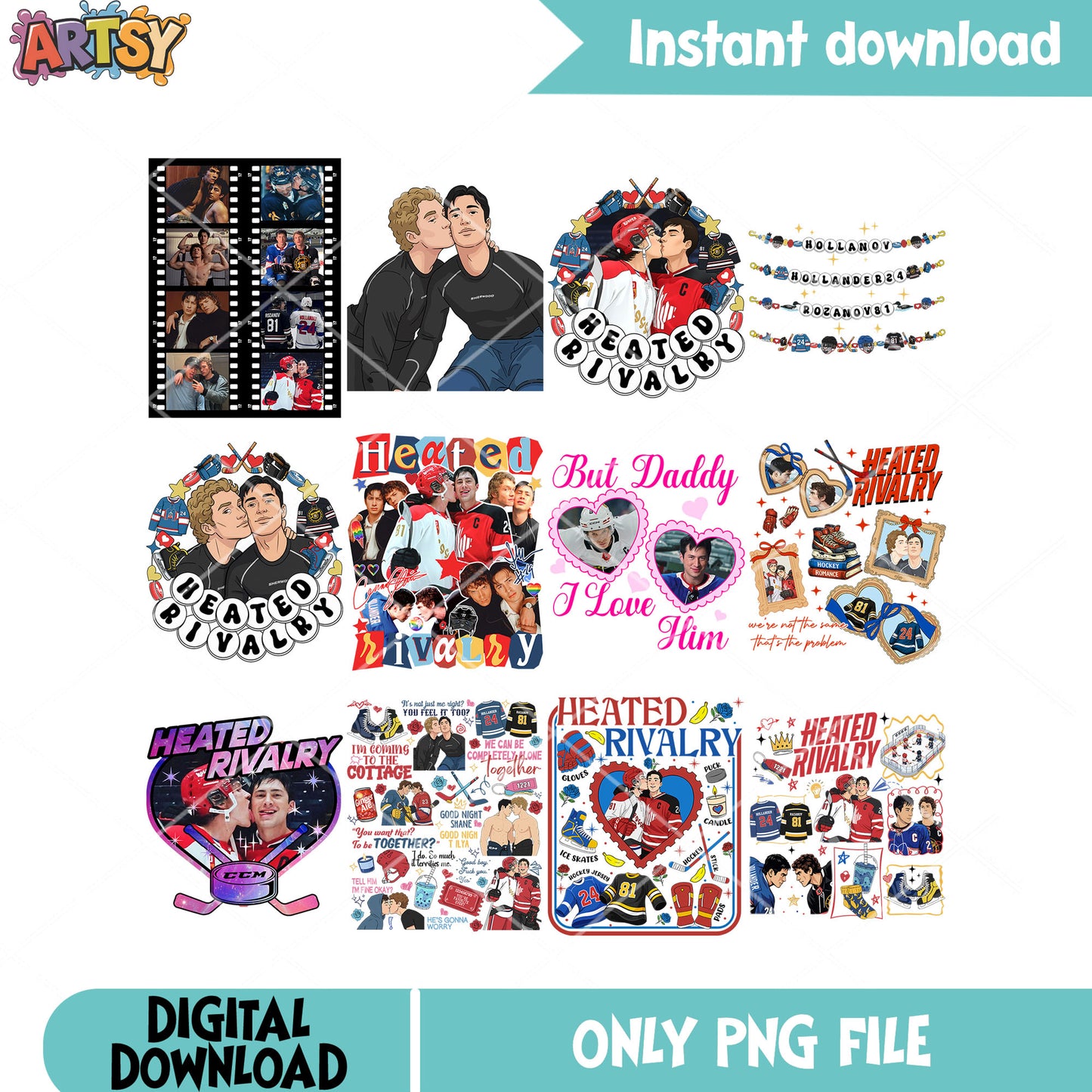 But daddy i love him hockey png bundle, lgbt gifts png, ilya rozanov png