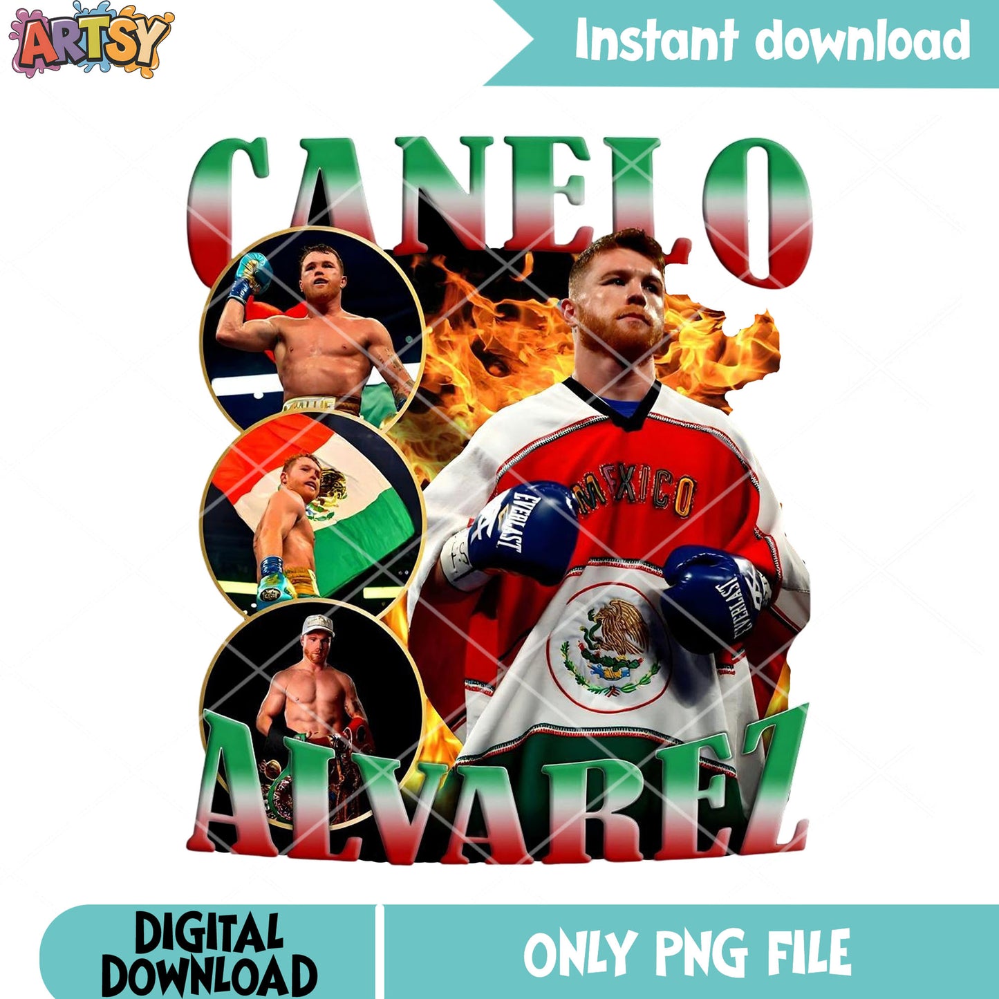 Canelo fire poster png, canelo fight 2025 png, canelo alvarez png