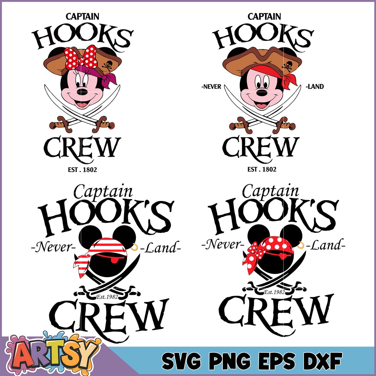 Captain Hooks Crew SVG Bundle for Creative Projects