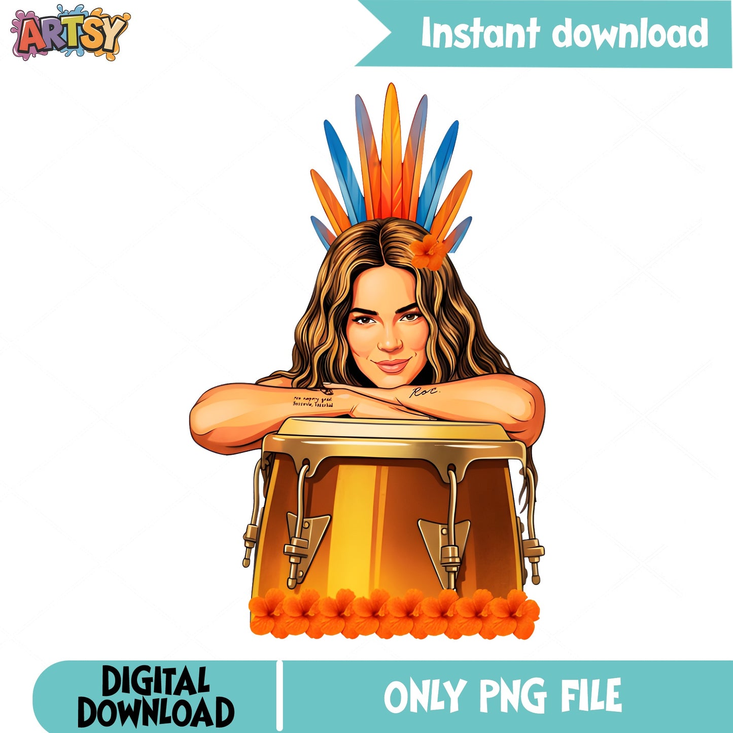 Carnival Woman With Drum PNG, Samba Girl PNG, Festival PNG
