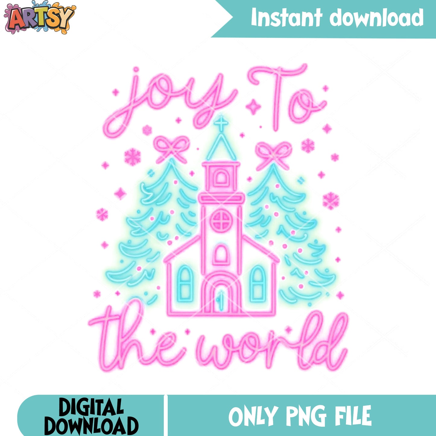 Cathedral xmas neon christmas png, christmas gifts png, xmas png