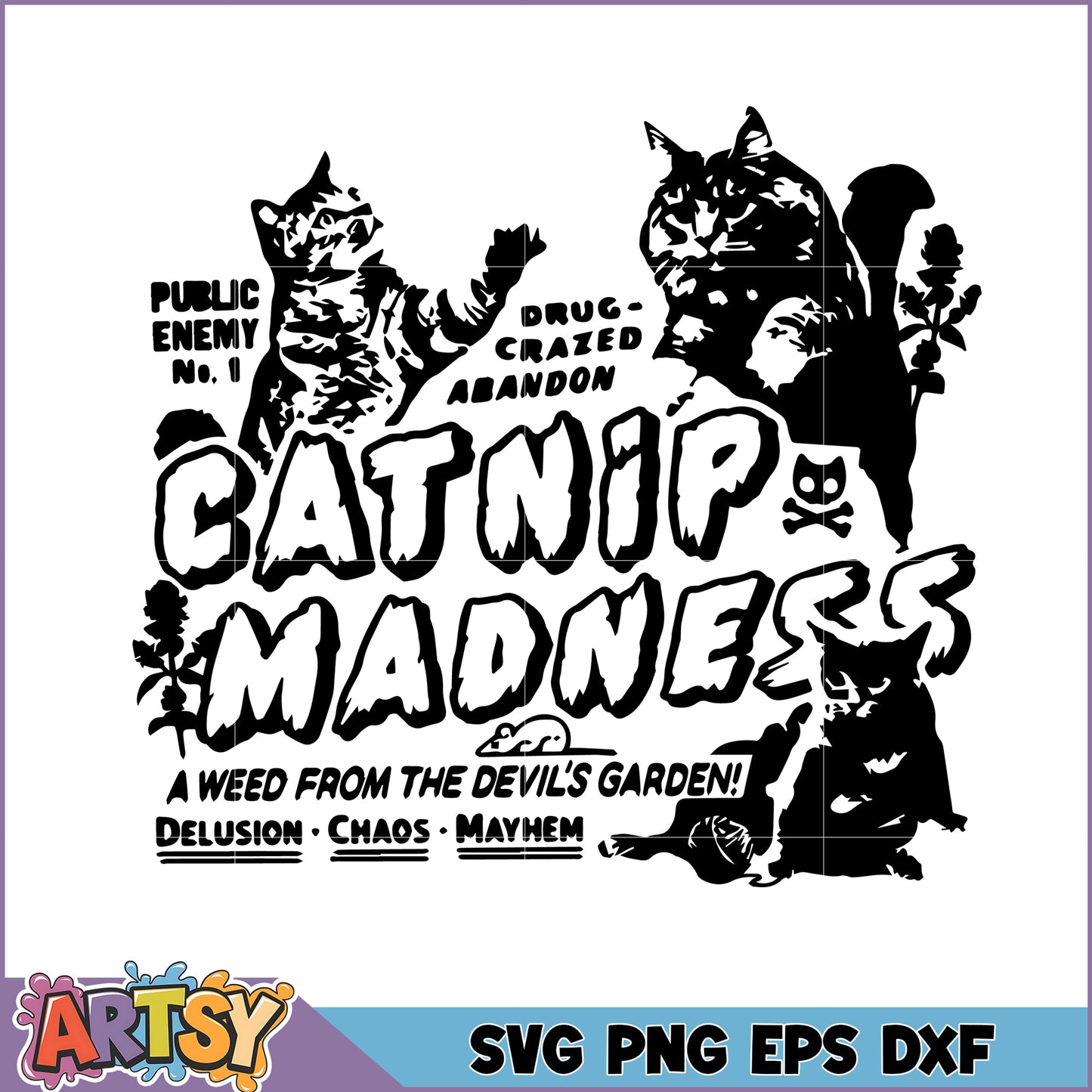 Catnip Madness SVG Cut File