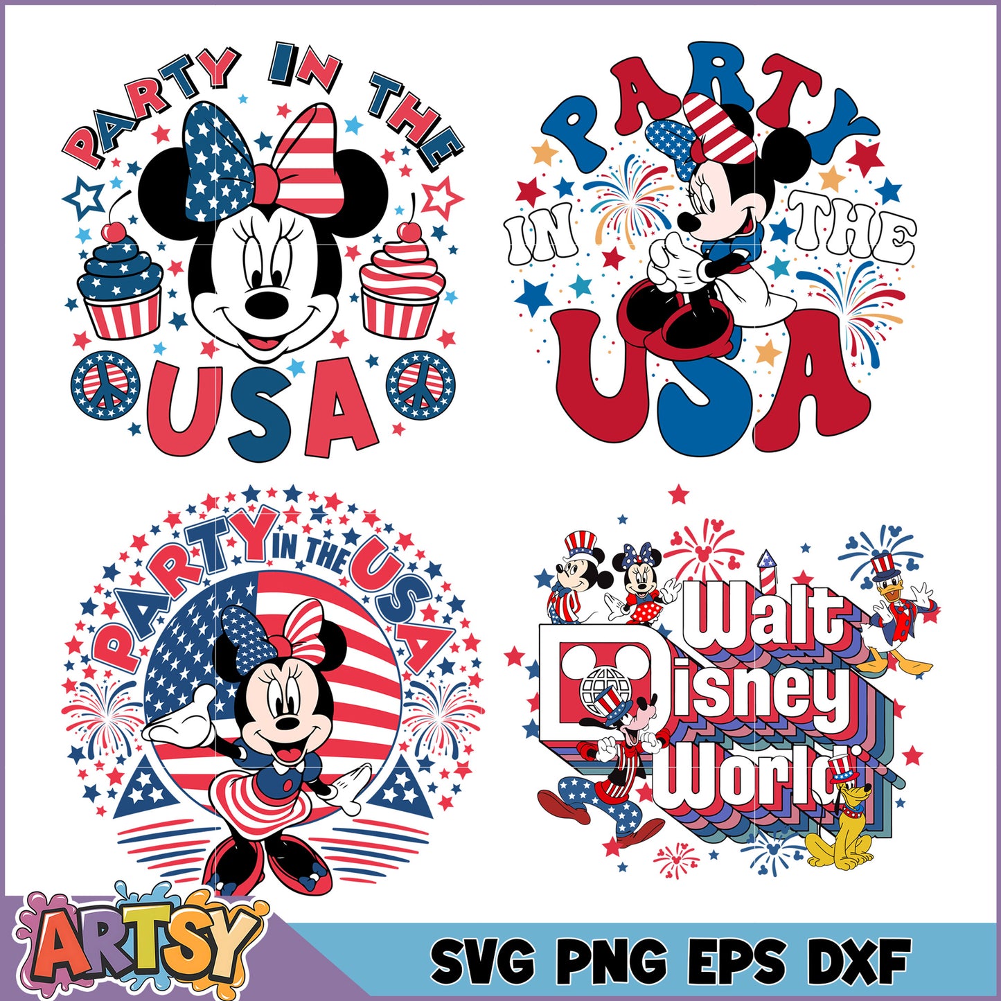 Celebrate Independence Day with Minnie Mouse SVG Bundle Design