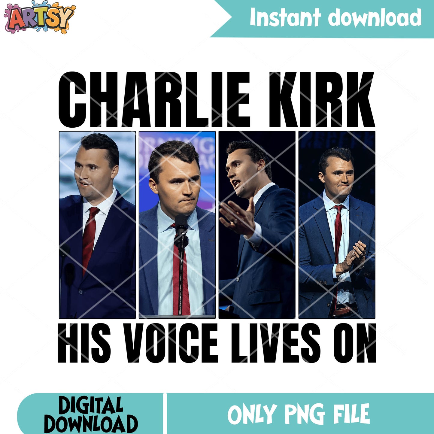 Charlie voice live on png, Charlie Kirk png, Charlie rip png