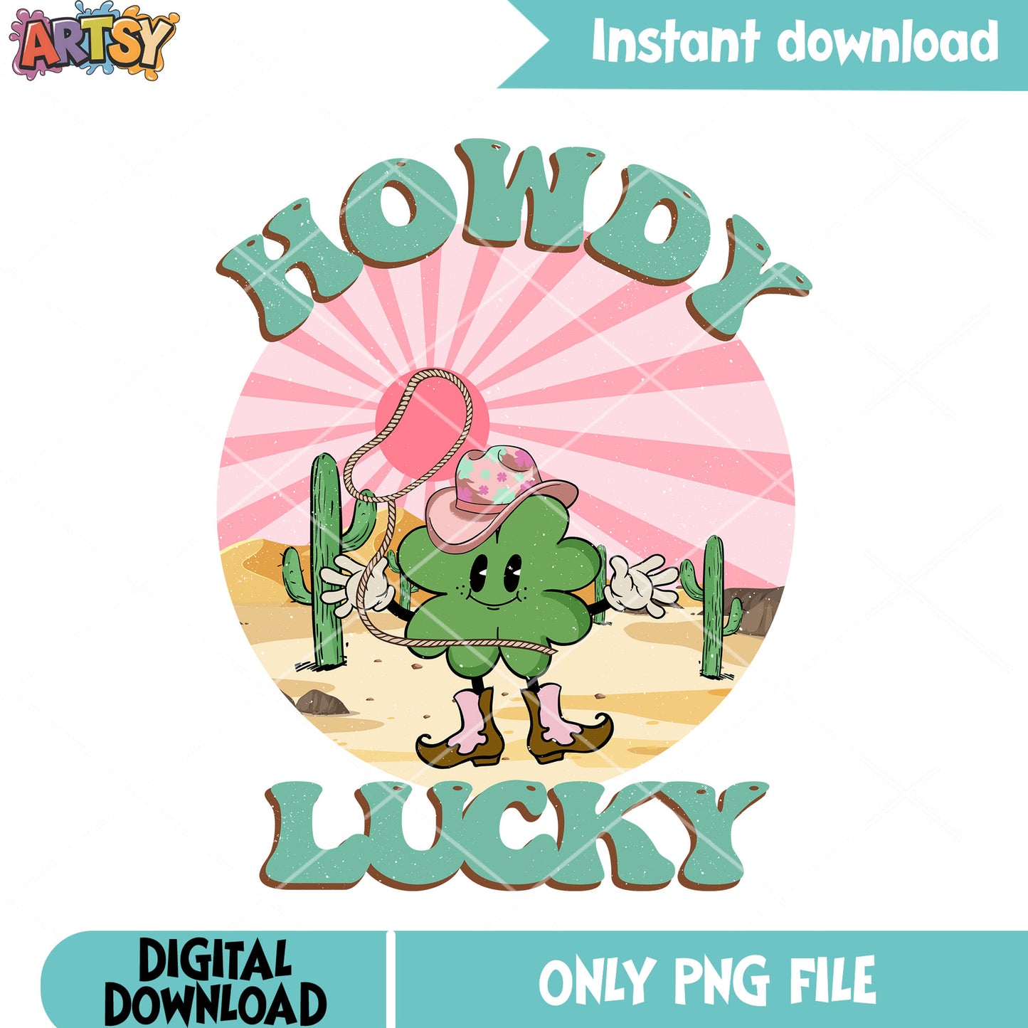 Chibi four leaf clover png, lucky gifts png, st patricks day png