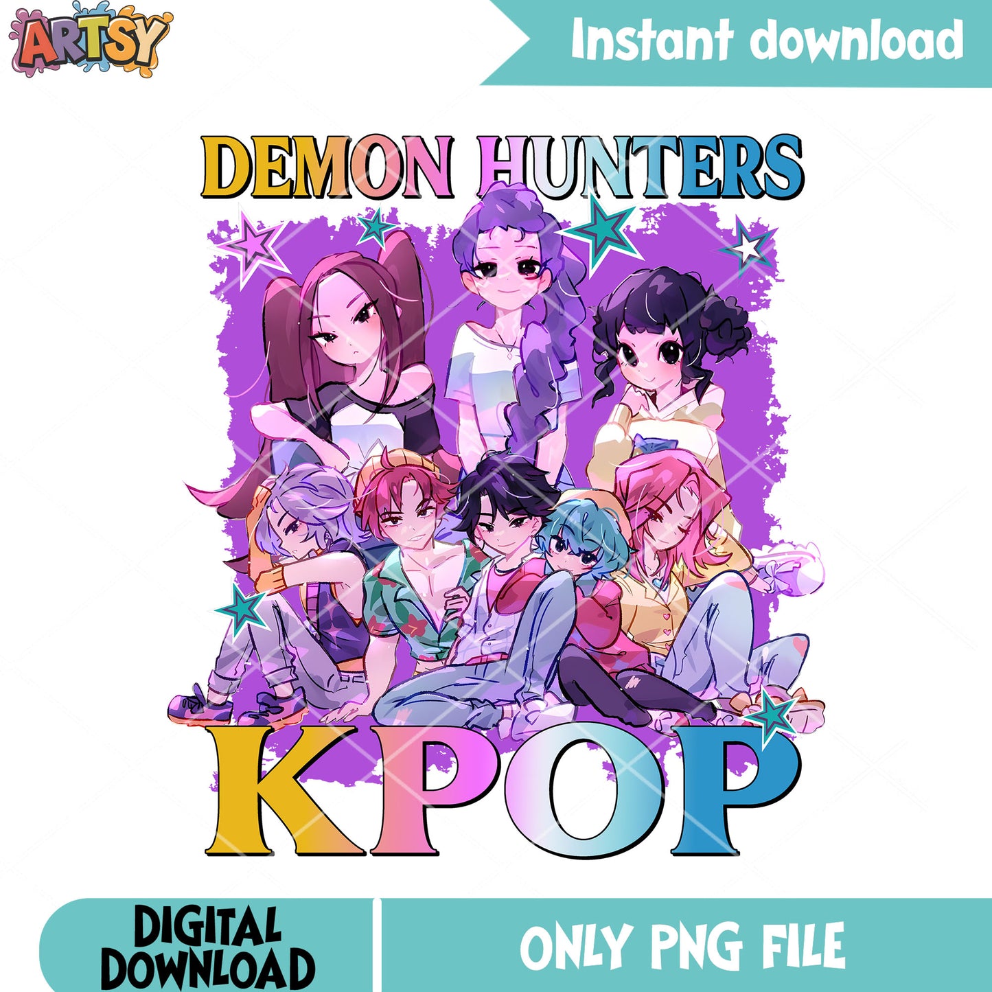 Chibi hunters kpop anime png, kpop saja png, kpop huntrix png