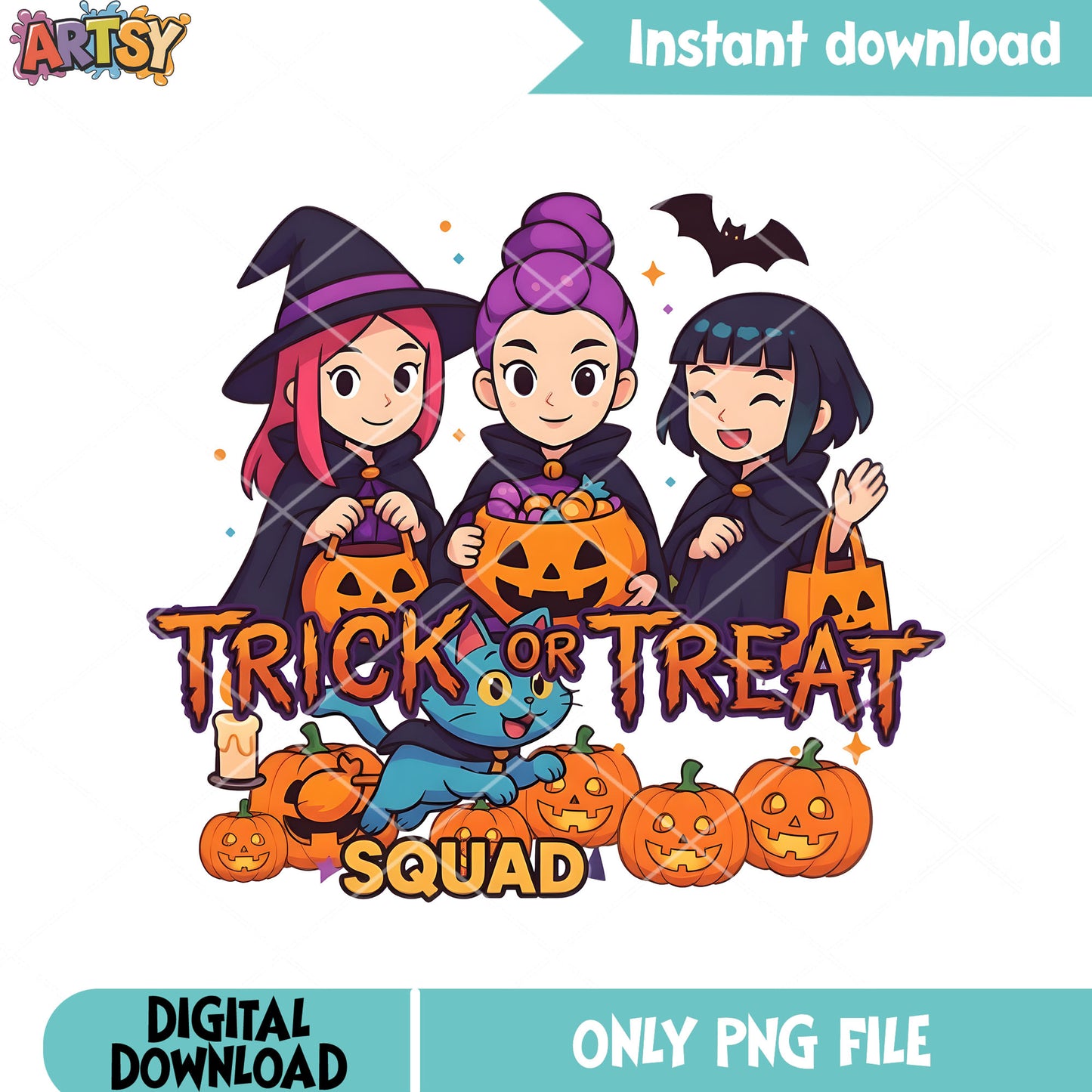 Chibi huntrix png, trick or treat png, kpop demon hunter png