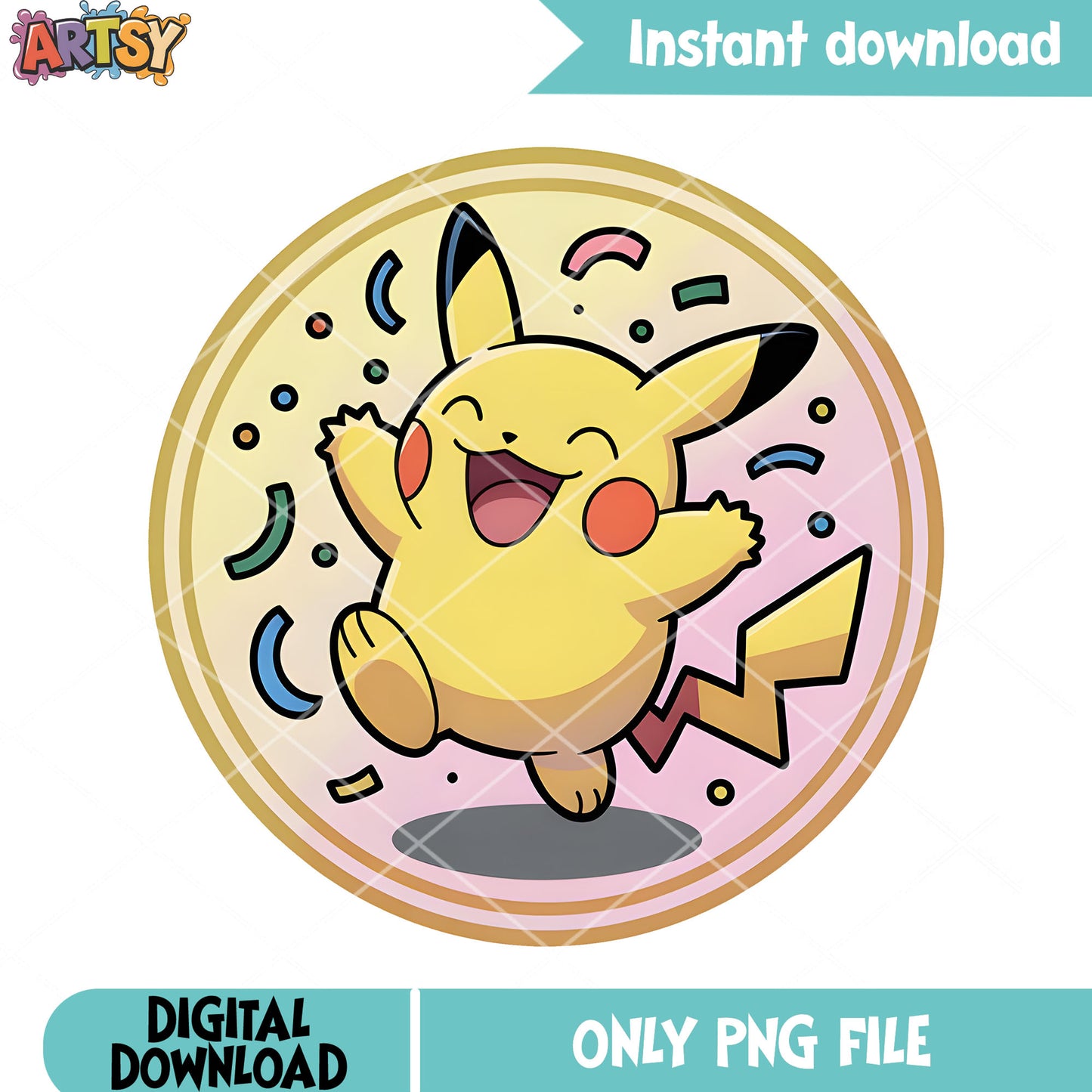 Chibi pikachu smile png, pikachu png, pokemon stickers png