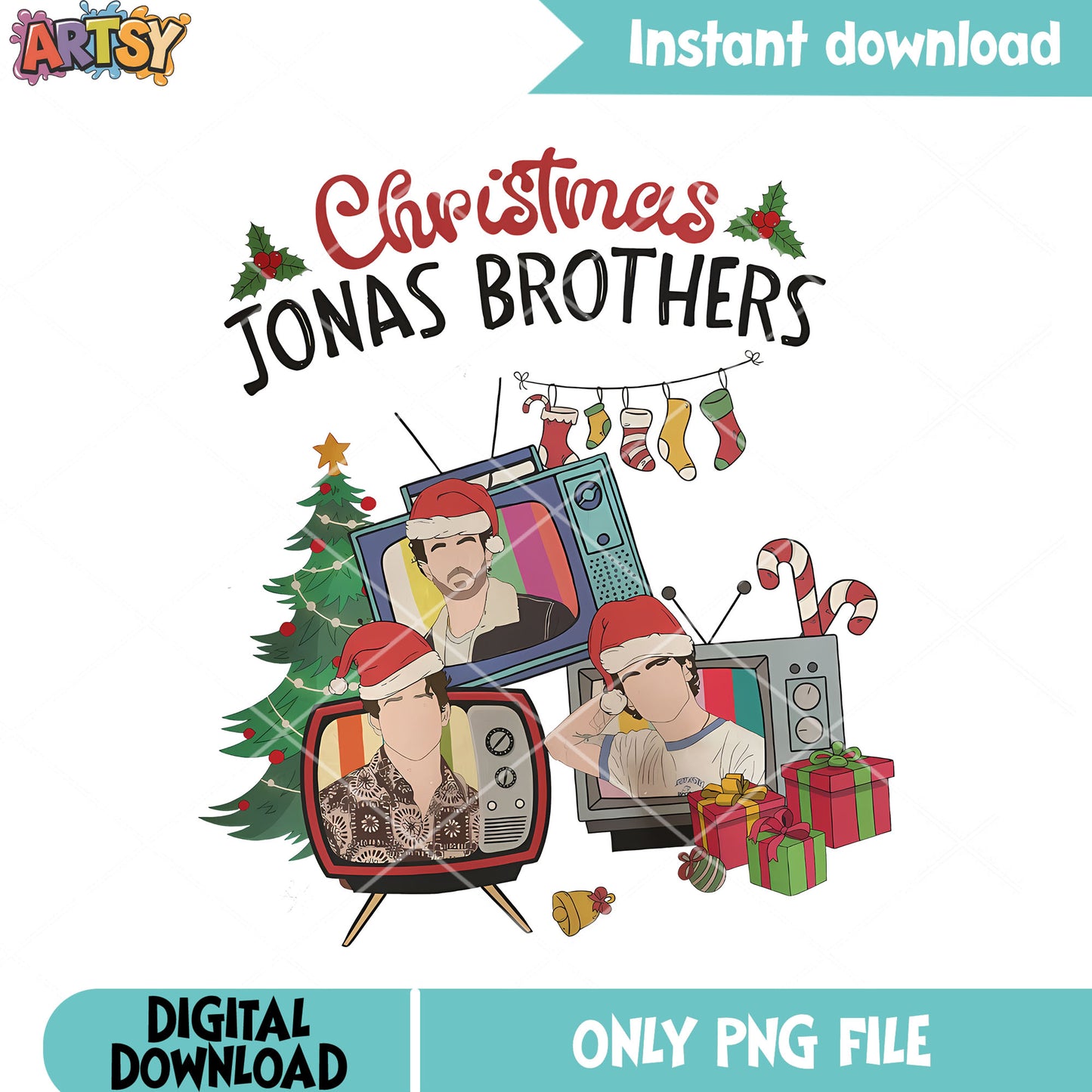 Chilling with broda xmas png, jonas brothers png, xmas decorations png