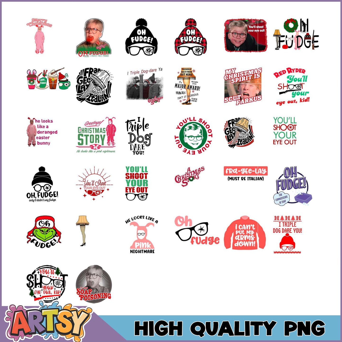Christmas Story PNG Bundle High-Quality Images